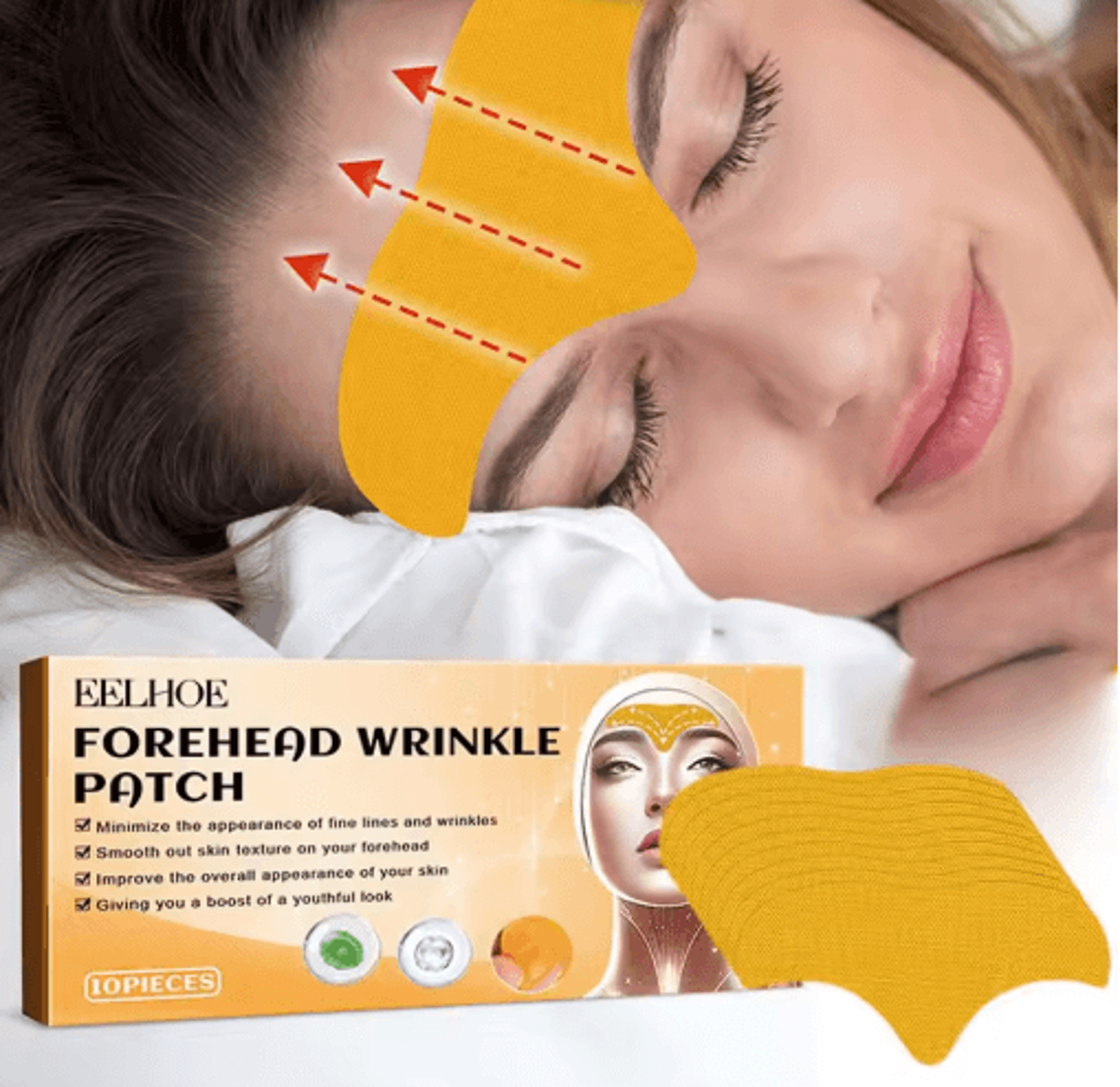Collagen Forehead Wrinkle Patch  Hydrogel Forehead Mask For Smooth  Hydrated Skin 4