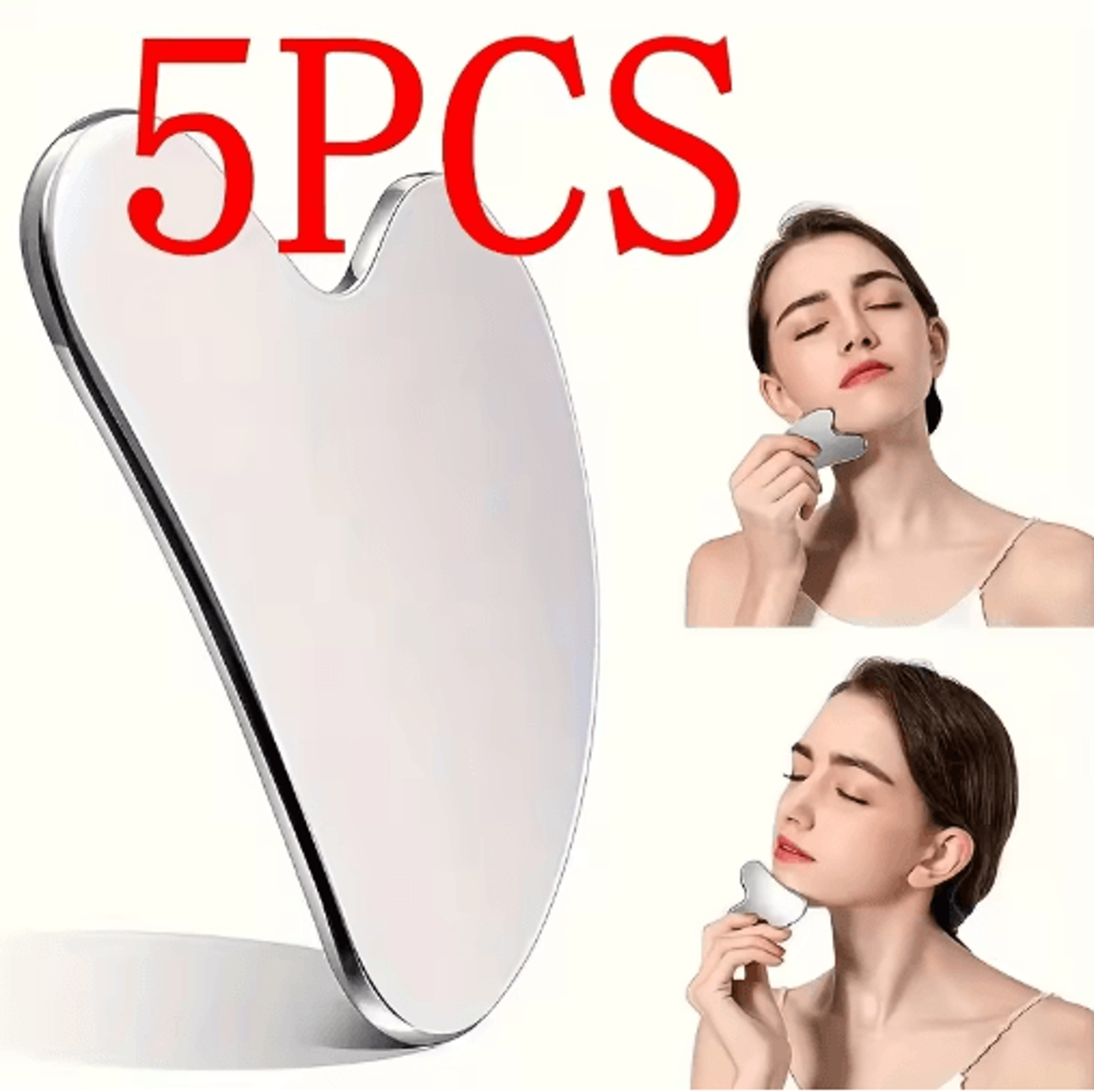 Stainless Steel Gua Sha Board  Cooling Facial Massage  Beauty Tool 4