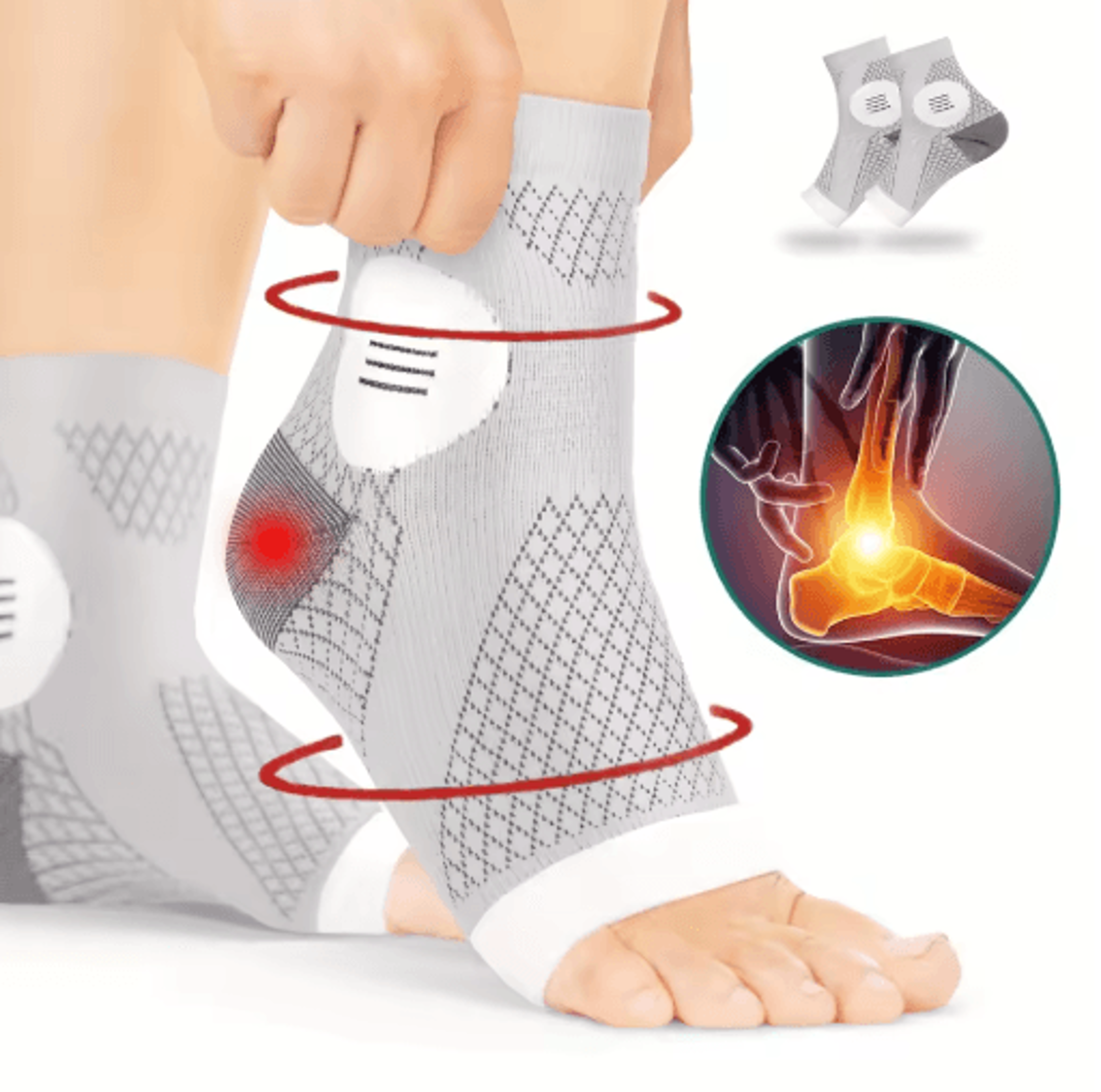 OpenToe Ankle Compression Socks With Arch Support  Compression Foot Sleeves 1 Pair 3