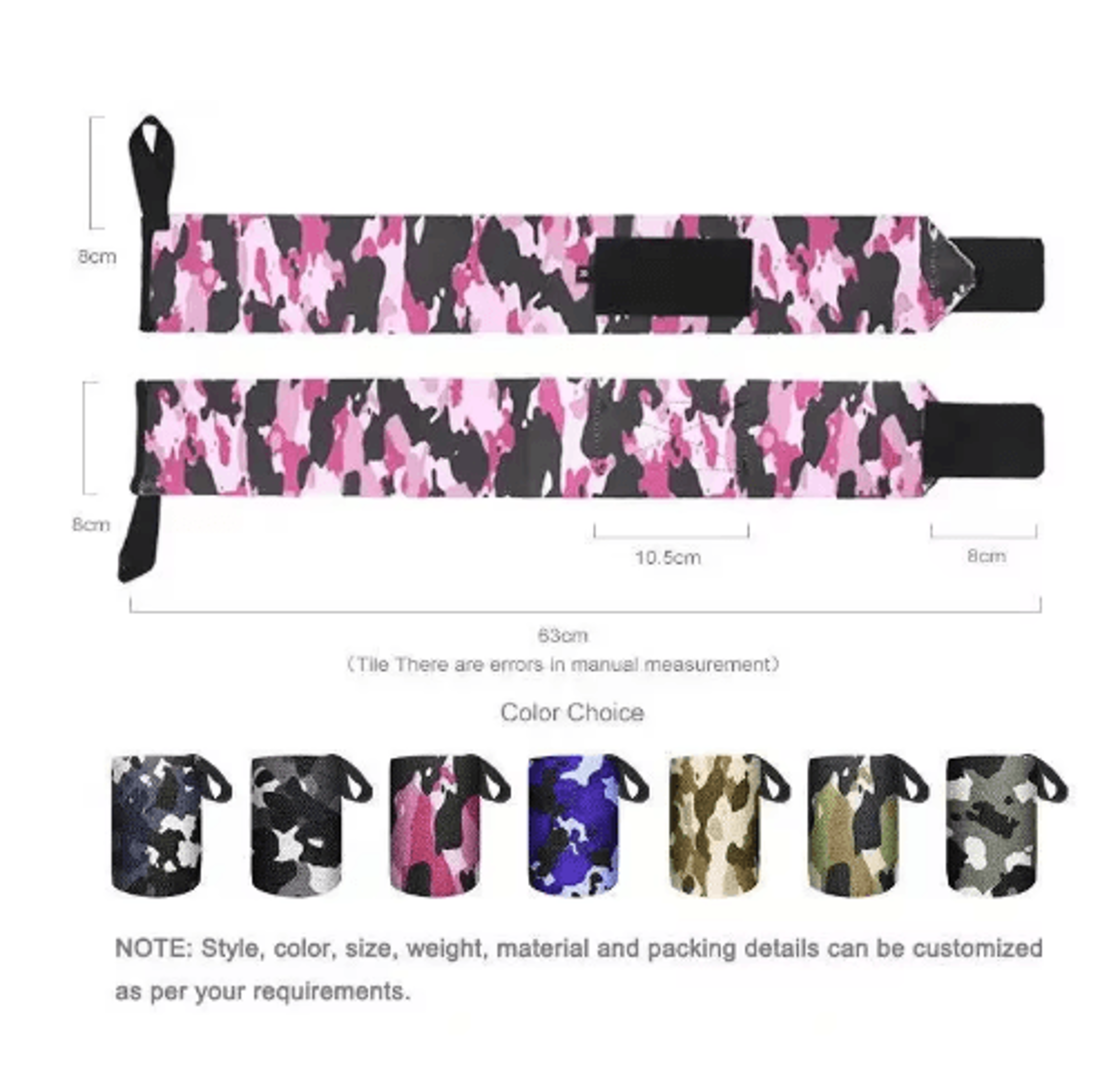 1PC Adjustable Wrist Support Gym Strap  Camouflage Elastic Wrist Wrap For Weightlifting  Fitness 19