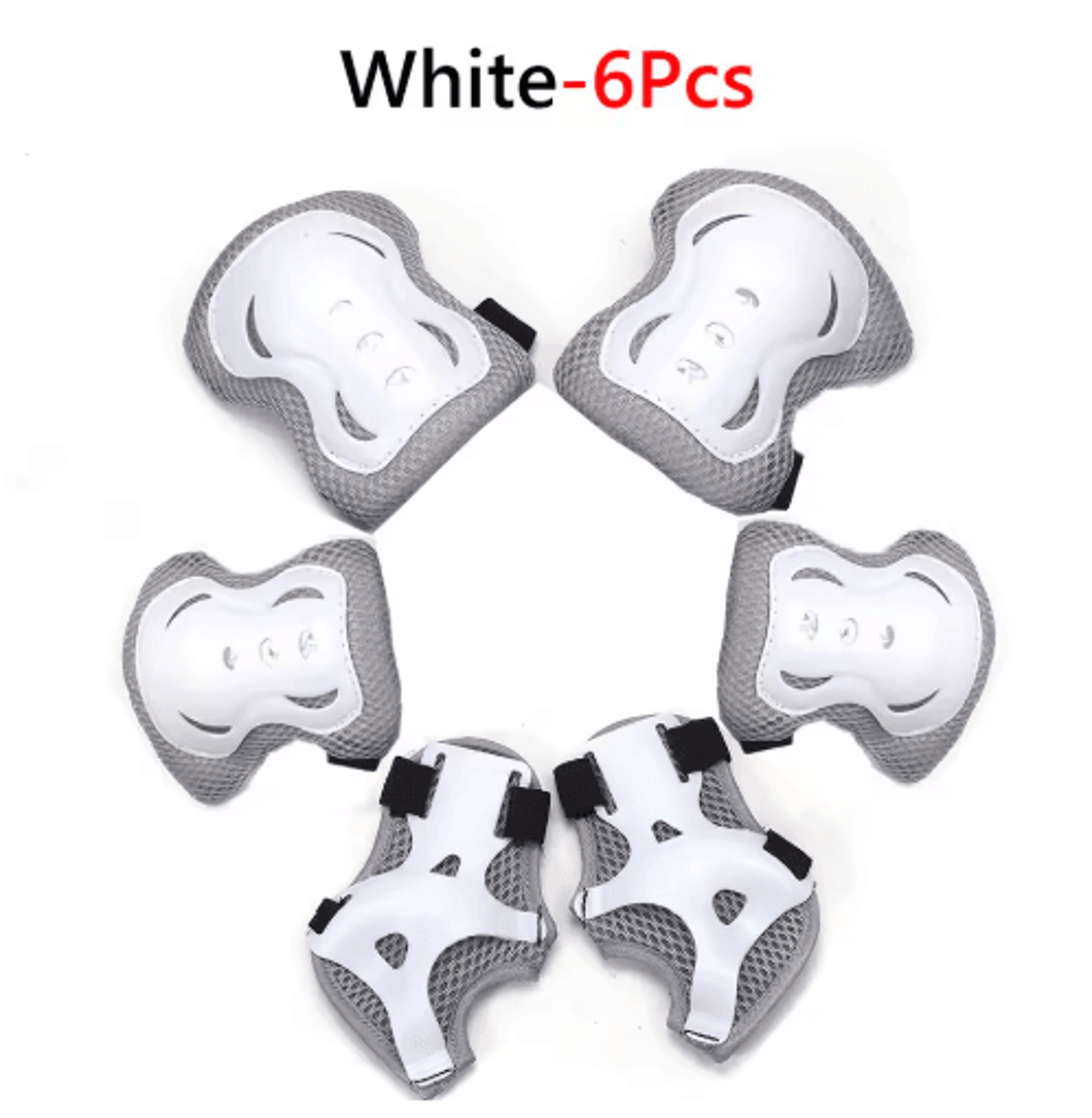 Kids 6in1 Protective Gear Set  Knee Pads Elbow Pads  Wrist Guards For Ages 37 4