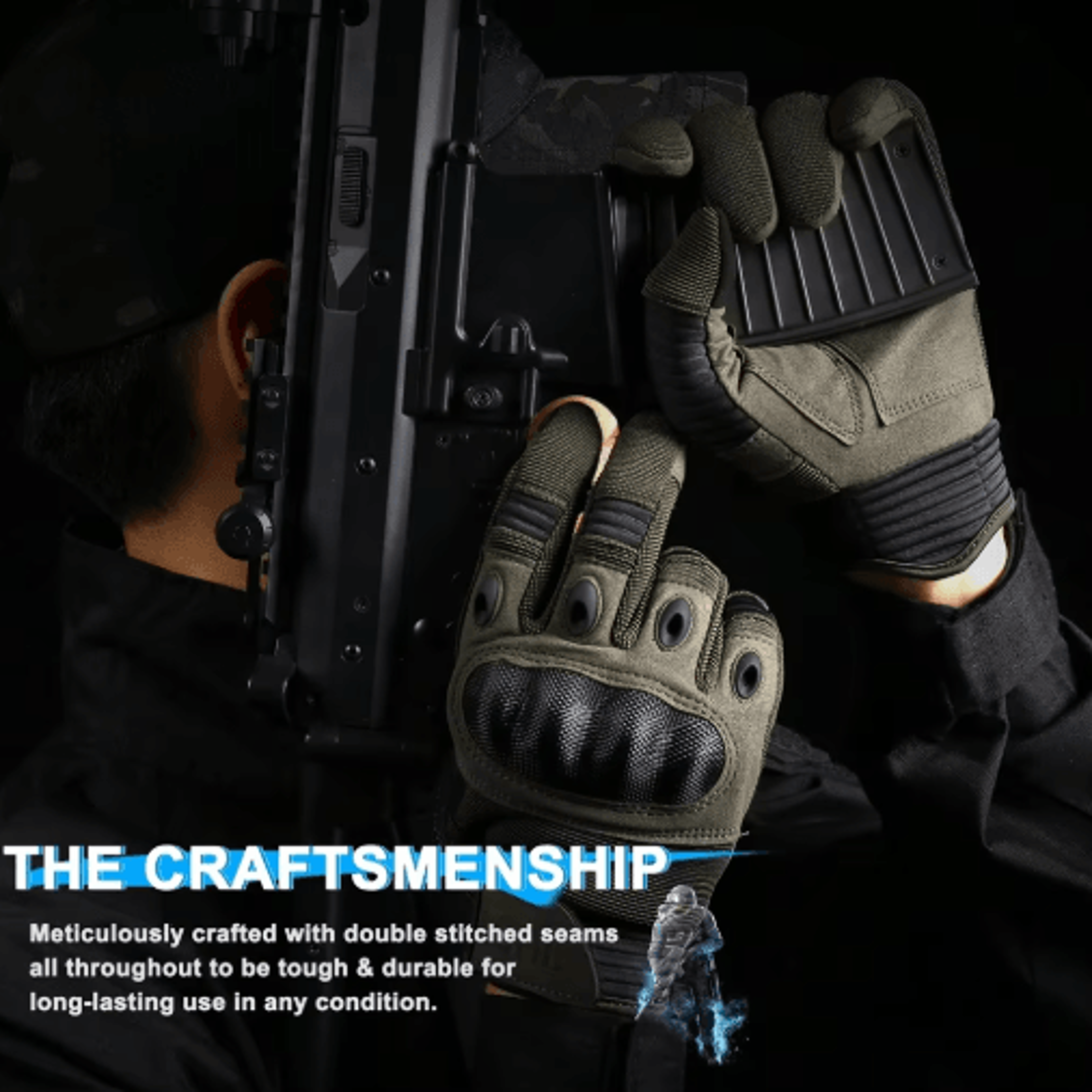 Touch Screen Tactical Gloves  Full Finger AntiSlip Gloves For Outdoor Sports  Work 4