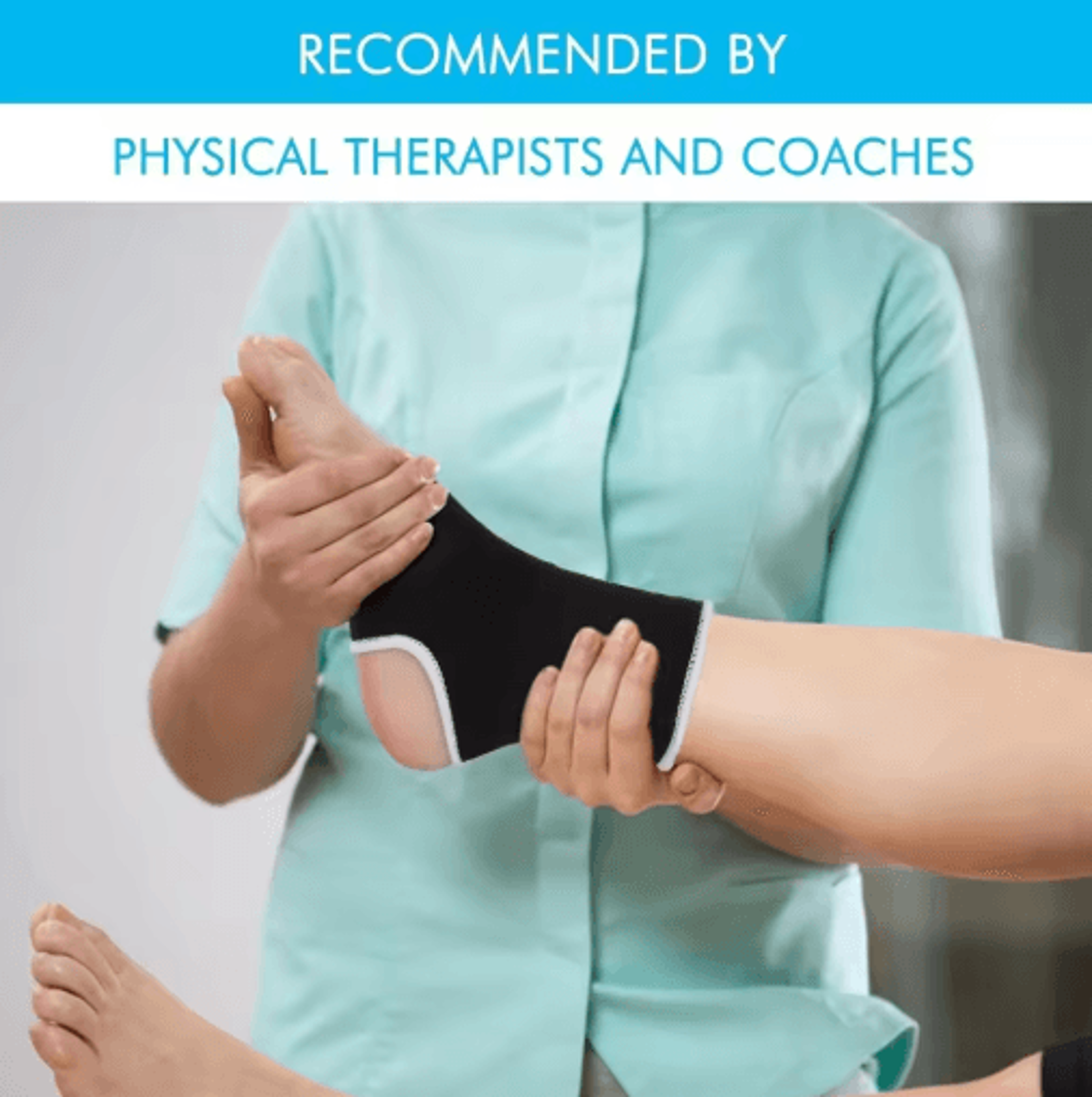 1 Pair Polyester Ankle Support Sleeves  Breathable Compression Ankle Brace For Men  Women 3