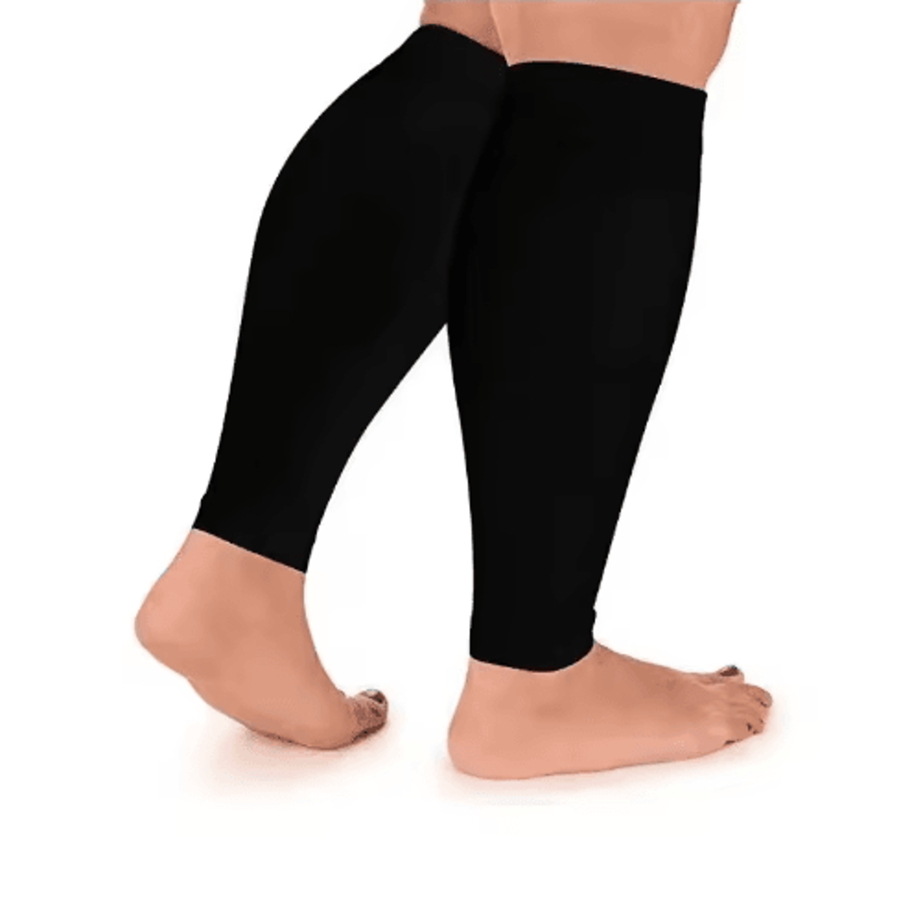 1 Pair Elastic Compression Calf Sleeves  Segmented Pressure Support Socks For Sports  Travel 2