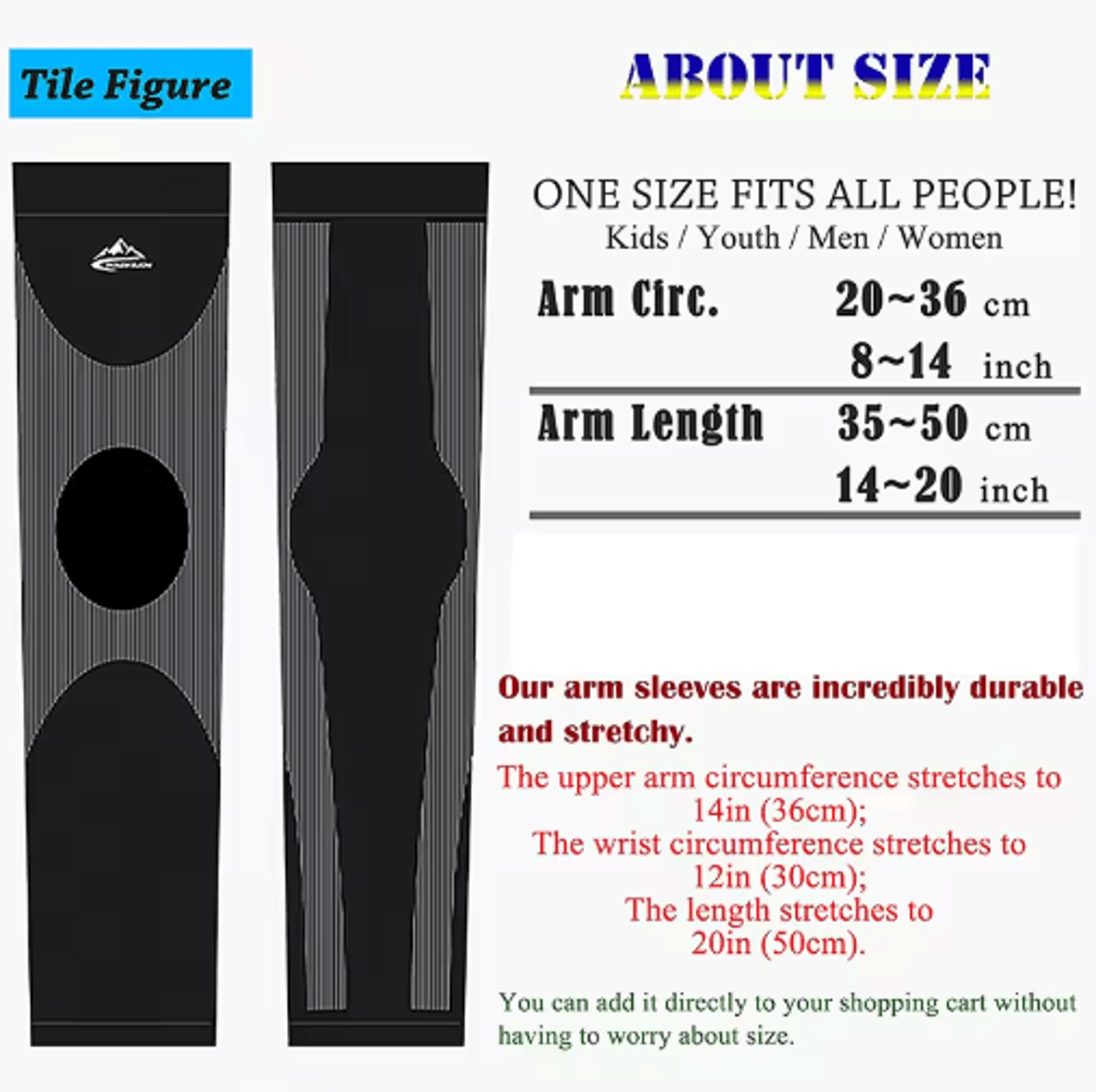 1 Pair Cooling Compression Arm Sleeves  UPF50 UV Protection Sun Sleeves For Sports  Outdoor Activit 3