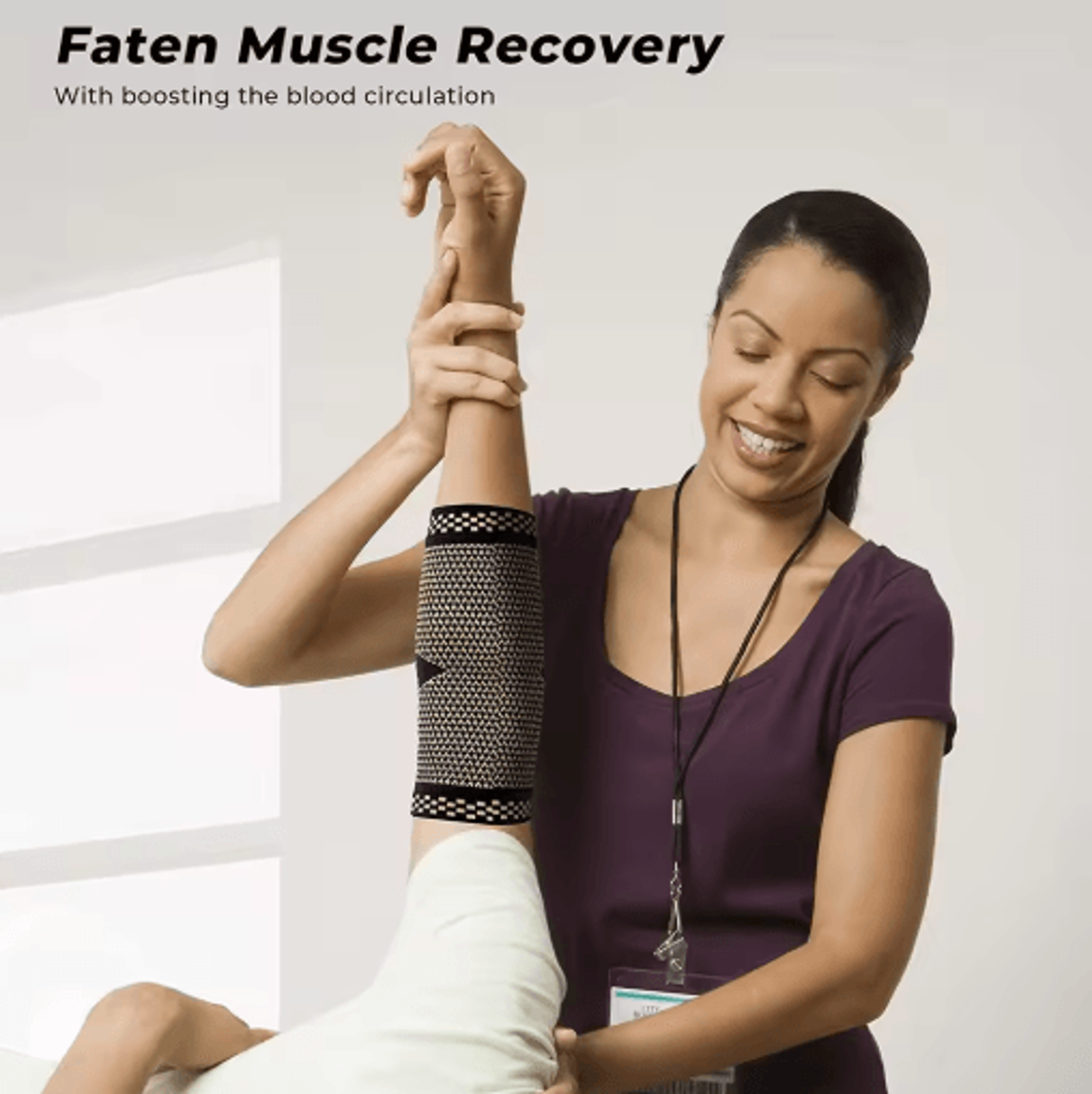 Copper Elbow Brace  Breathable Compression Elbow Sleeve For Sports  Everyday Support 1 Piece 3
