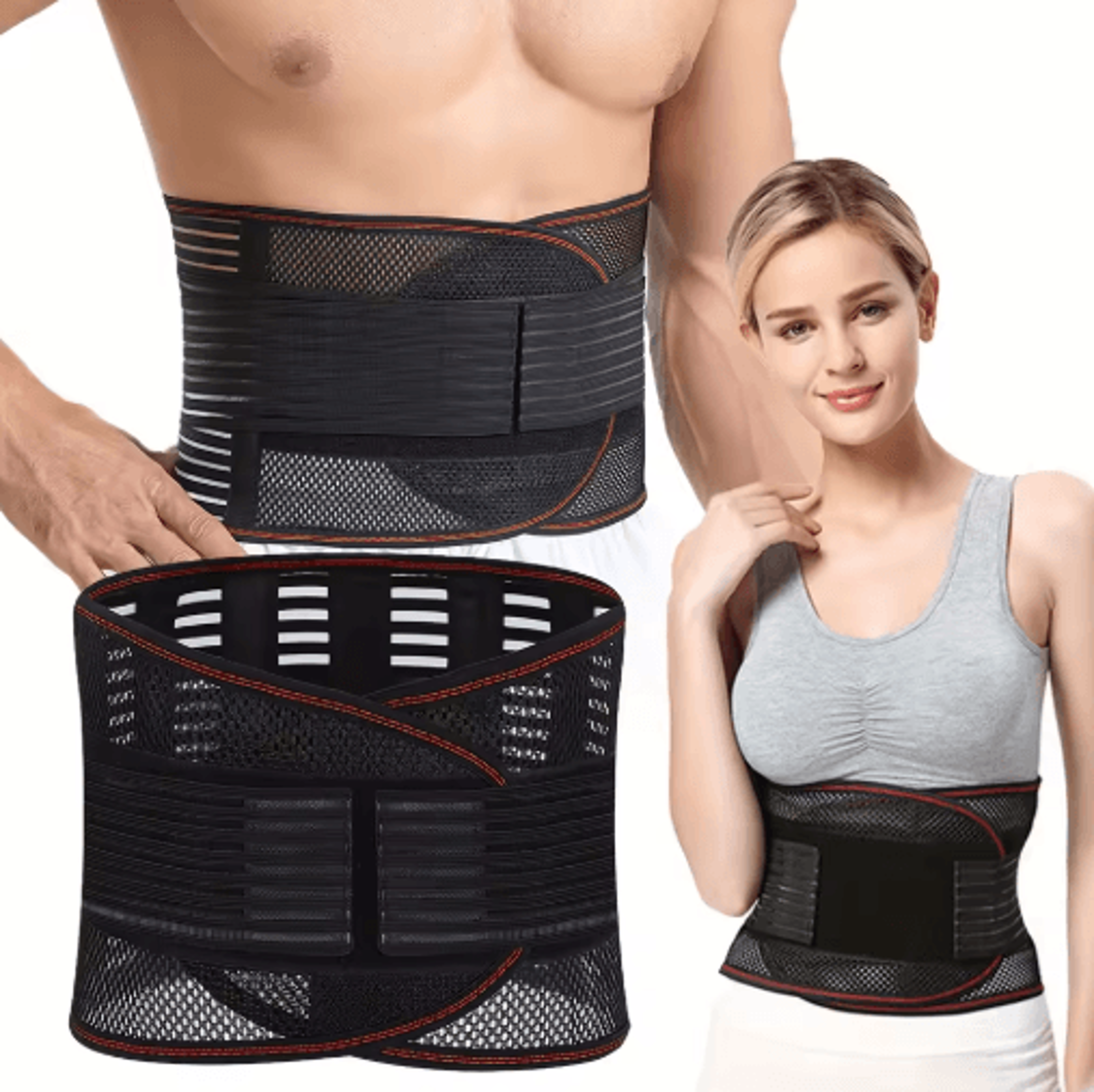 Compression Waist Support Belt Lumbar Support Belt Back Support Belt Waist Brace Lower Back Support 2