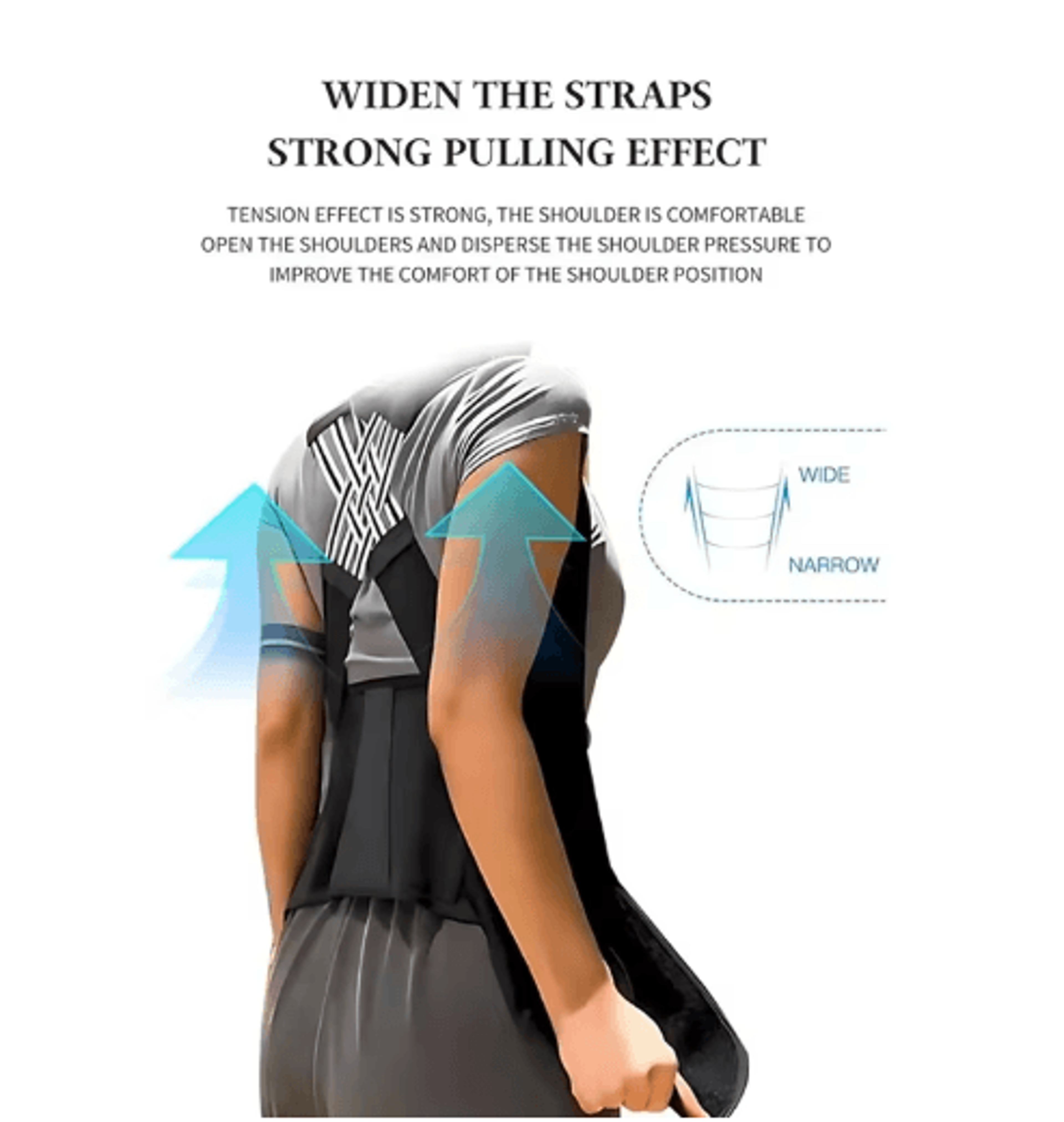 Posture Corrector Back Support Belt Shoulder Posture Brace Back Straightener Posture Correction Bra 6