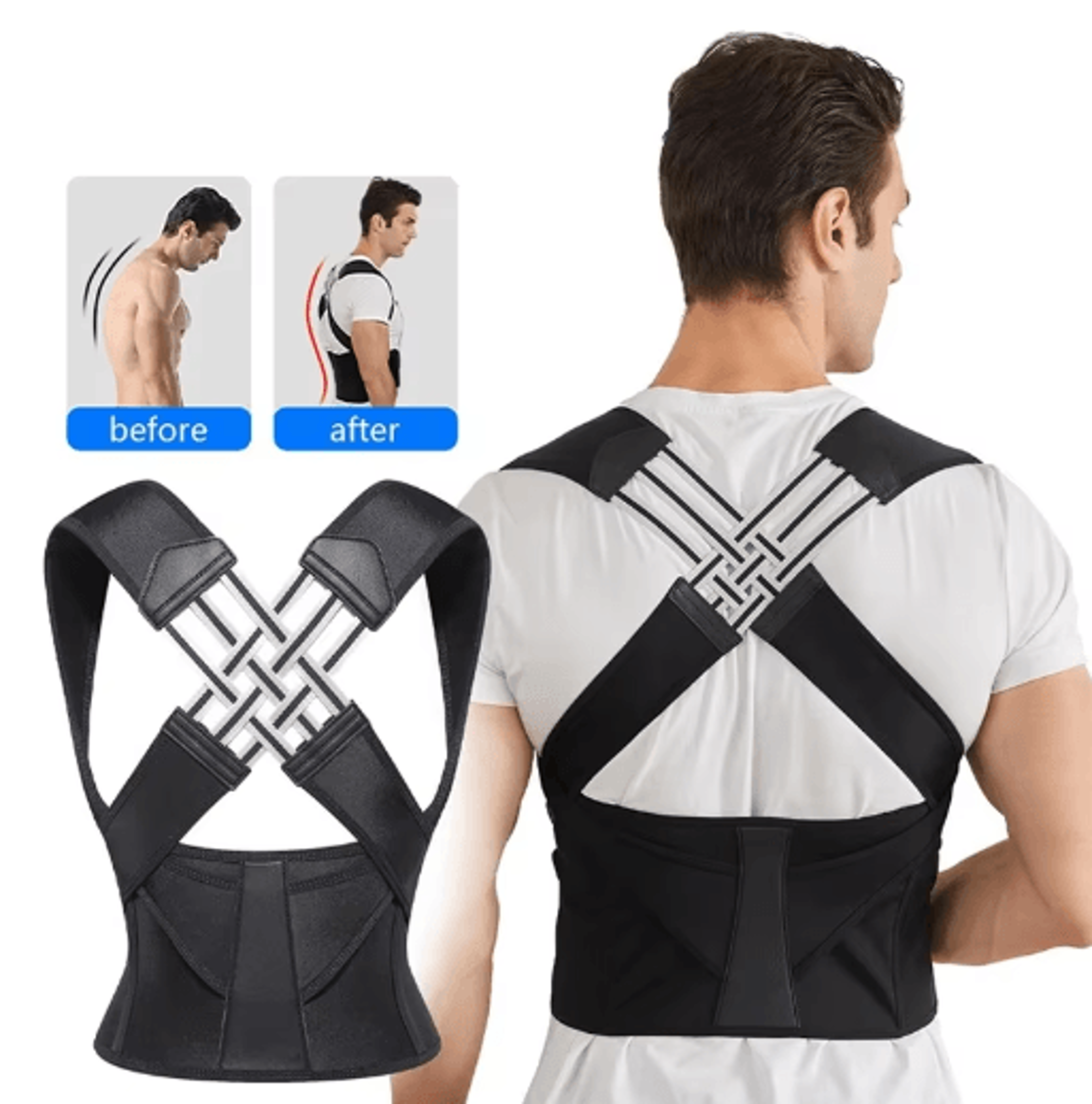 Posture Corrector Back Support Belt Shoulder Posture Brace Back Straightener Posture Correction Bra 8
