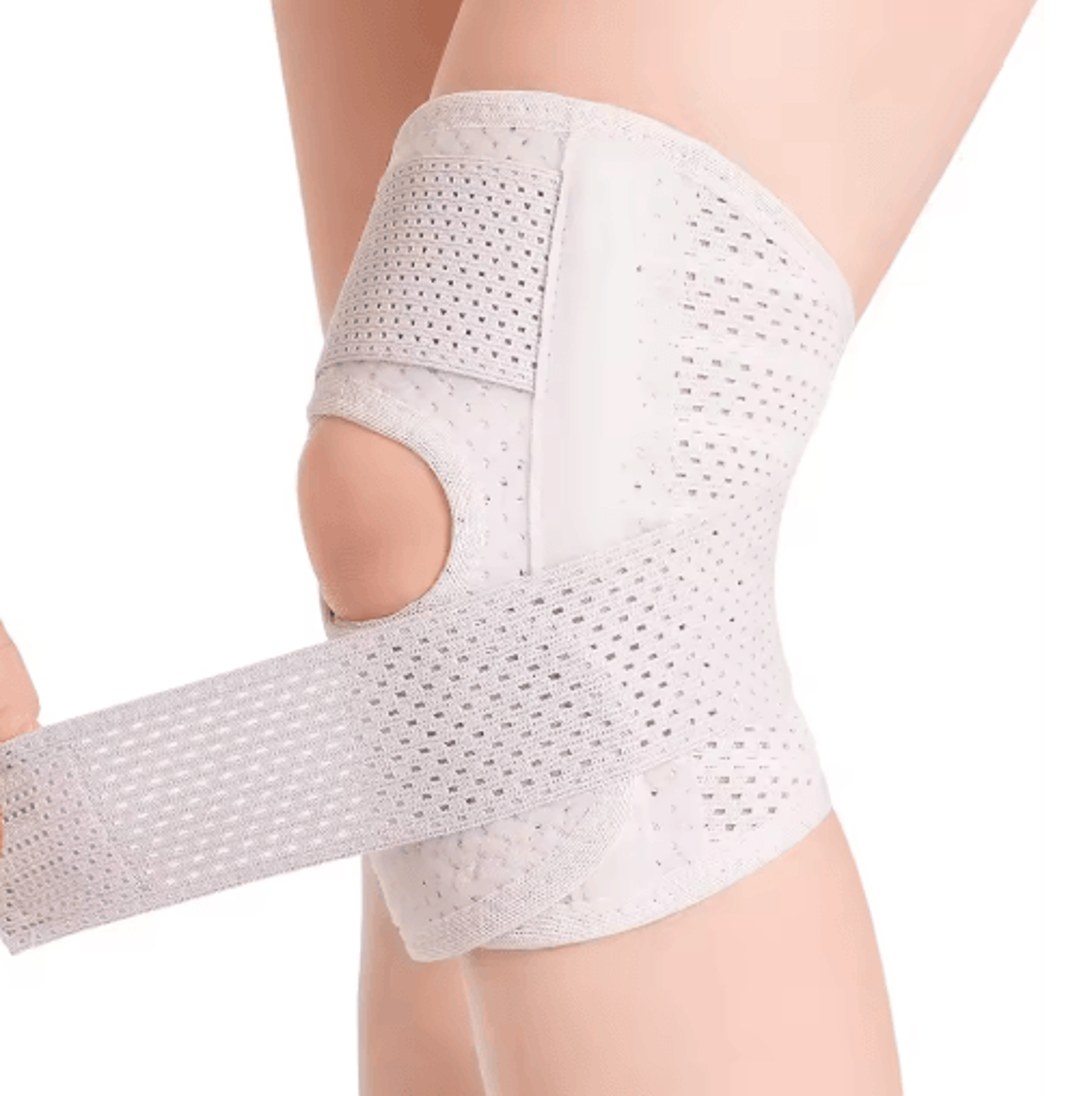 Adjustable Knee Brace With Side Stabilizers  Breathable Support For Everyday Stability 1