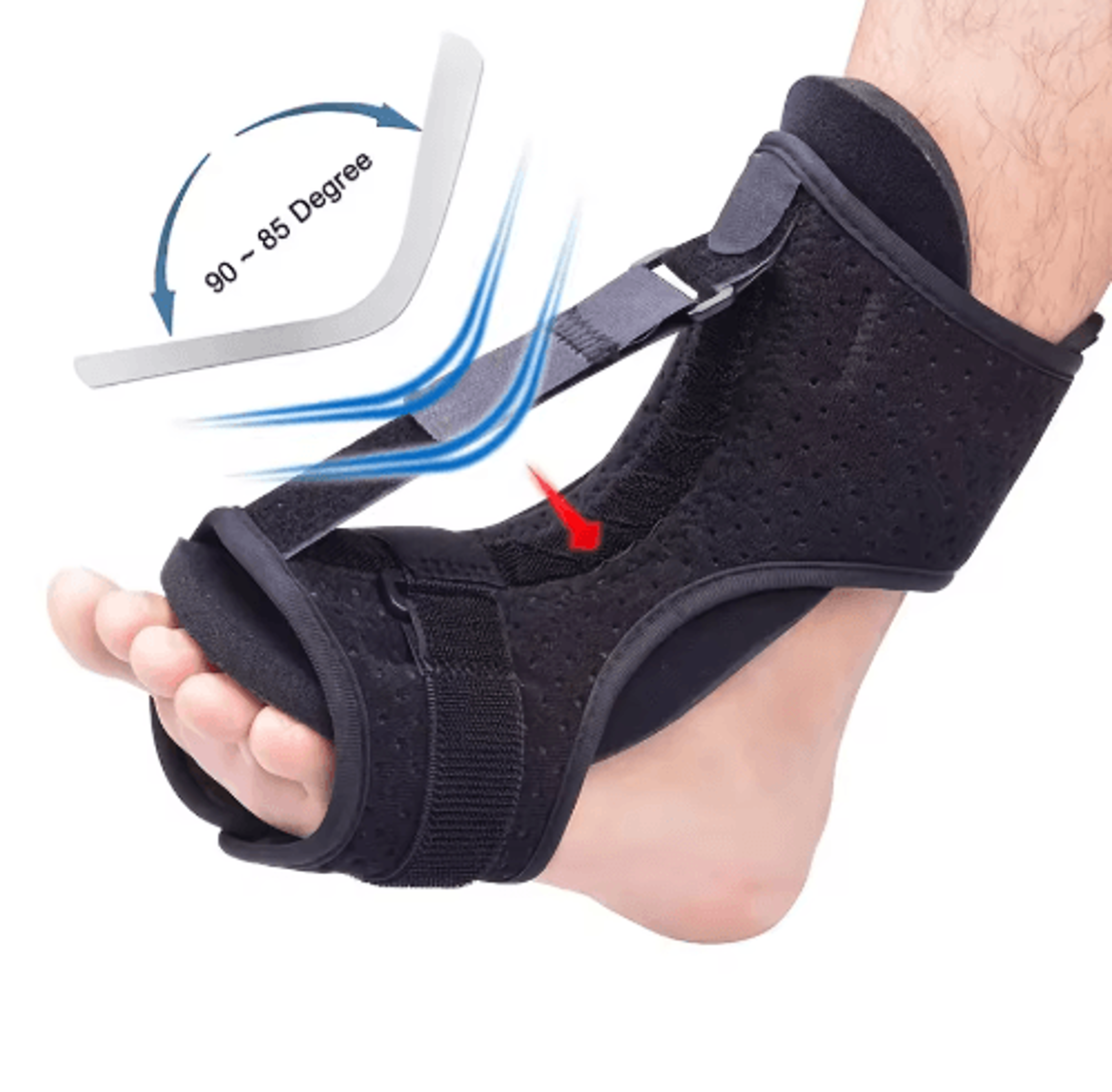 night splint, plantar fasciitis night splint, foot drop brace, adjustable foot brace, ankle support splint