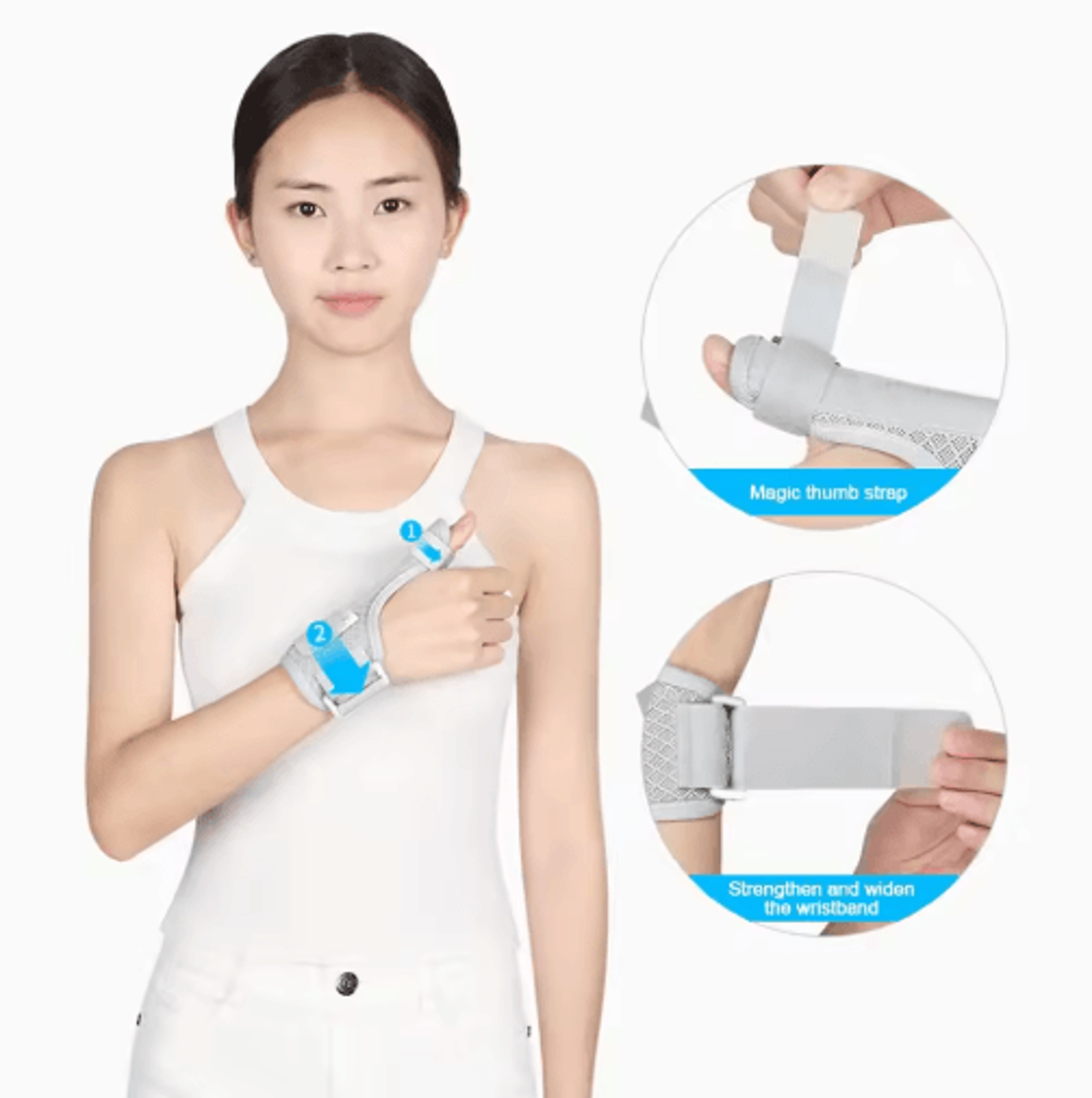 Adjustable Thumb  Wrist Splint Brace  Stabilizing Thumb Support For Left Or Right Hand 4