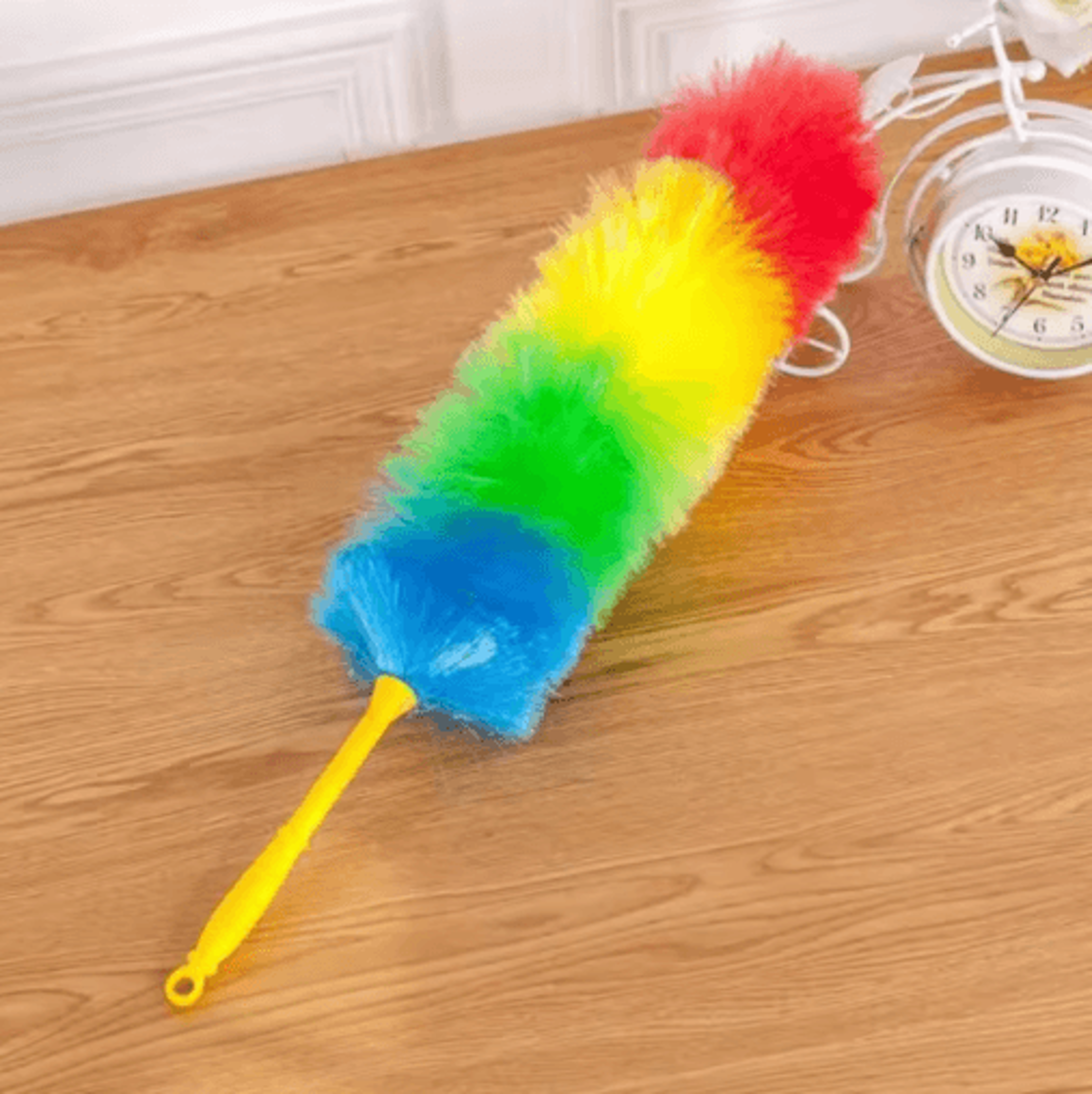 Feather Duster Antistatic Duster Bendable Cleaning Duster Rainbow Dust Cleaner Home Cleaning Tool 4