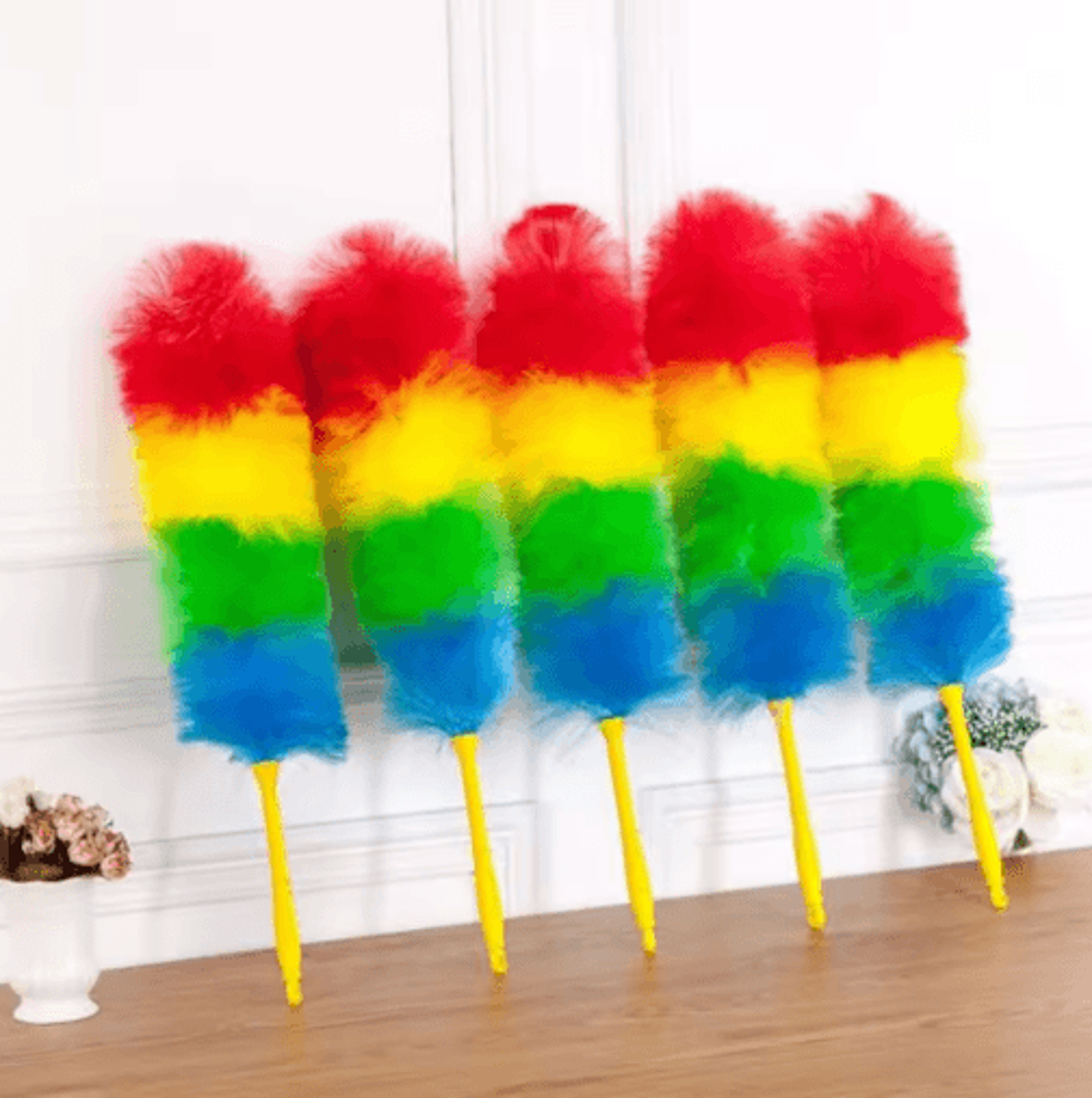 Feather Duster Antistatic Duster Bendable Cleaning Duster Rainbow Dust Cleaner Home Cleaning Tool 5