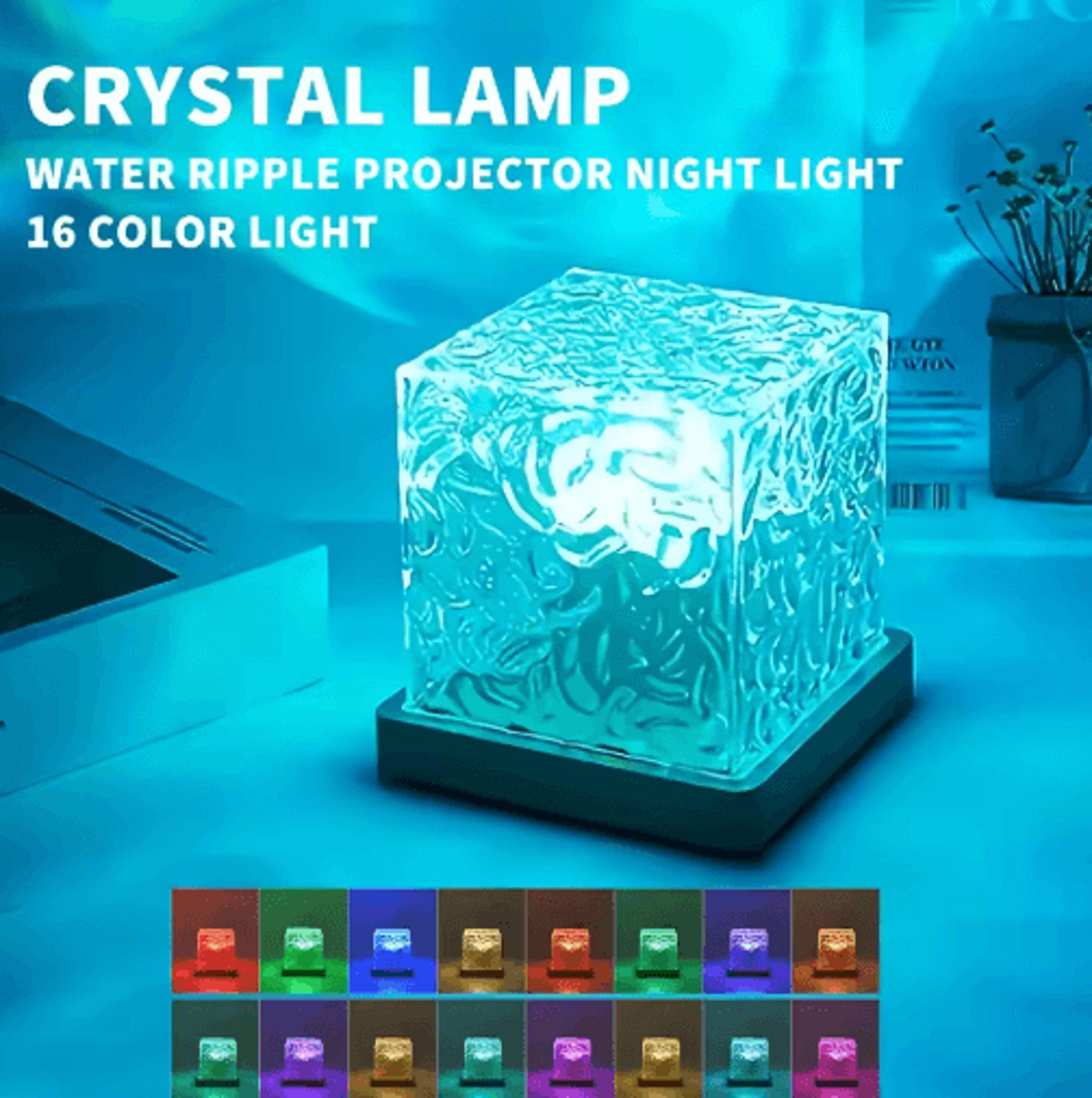 Ocean Wave Projector Aurora Projector Light RGB Night Light Water Ripple Projector Ambient Lighting 6