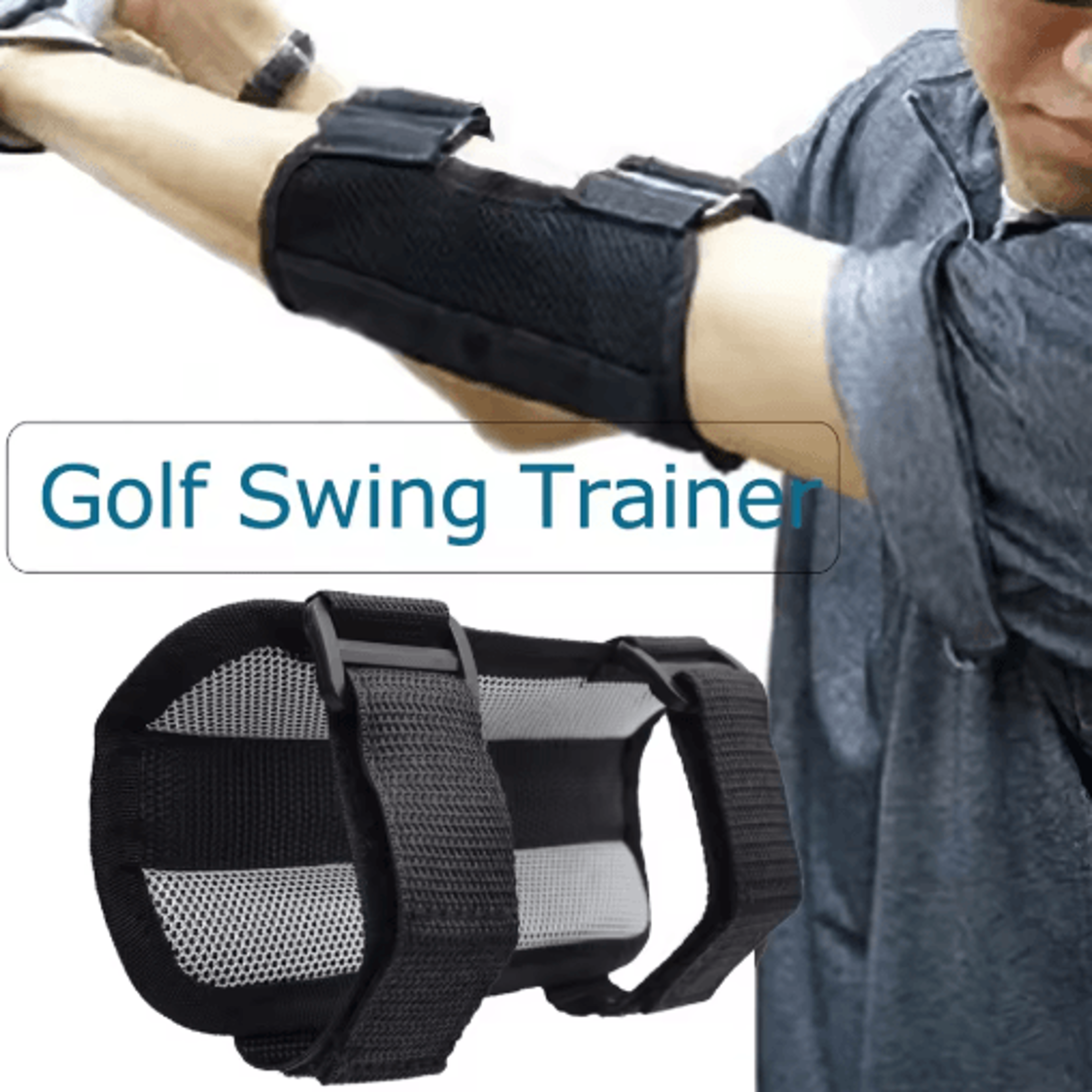 Golf Swing Trainer Arm Band  Adjustable Elbow Support Training Aid For Beginners 0