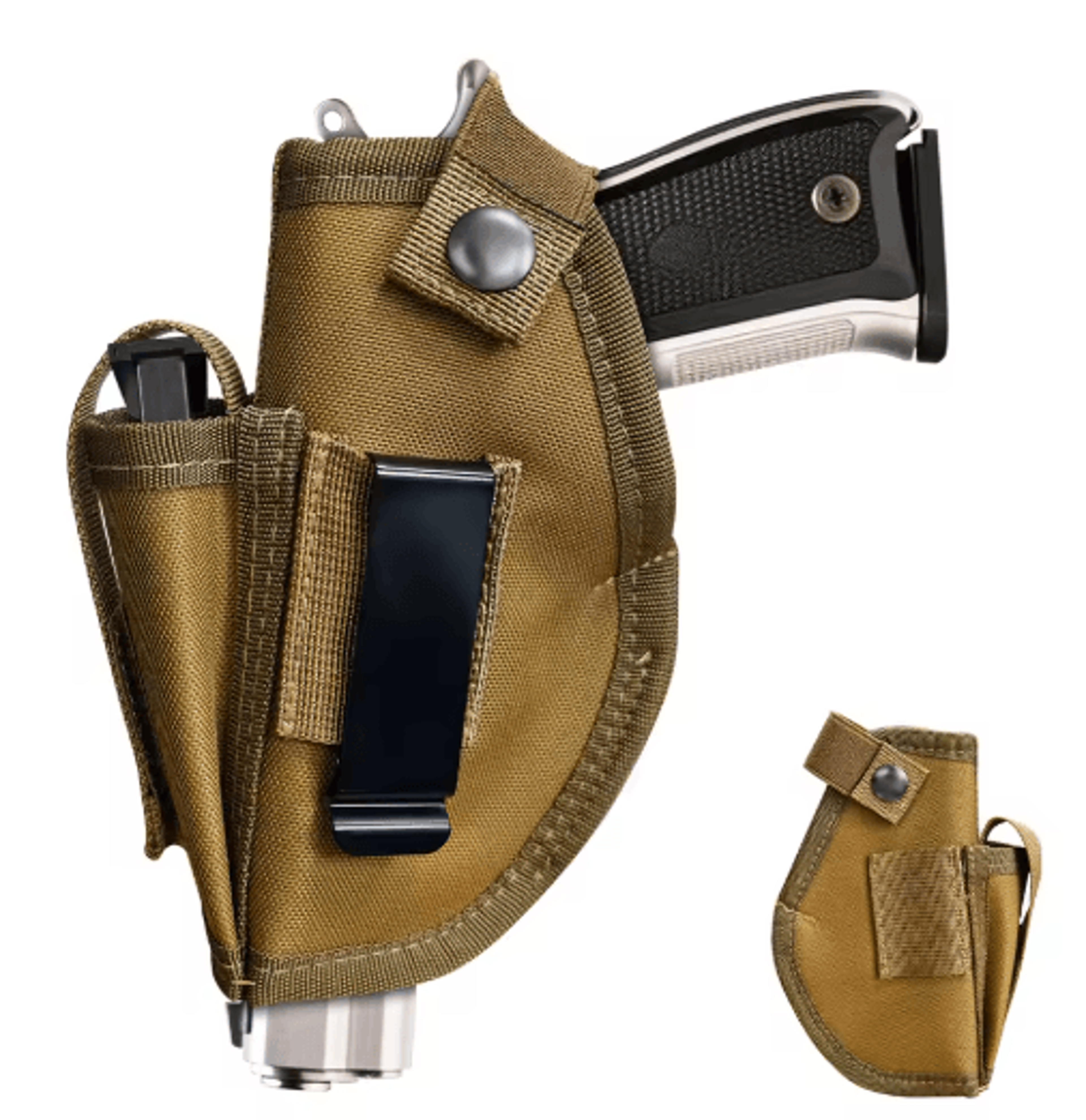 Interchangeable MOLLECompatible Belt Holster With Magazine Pouch 3