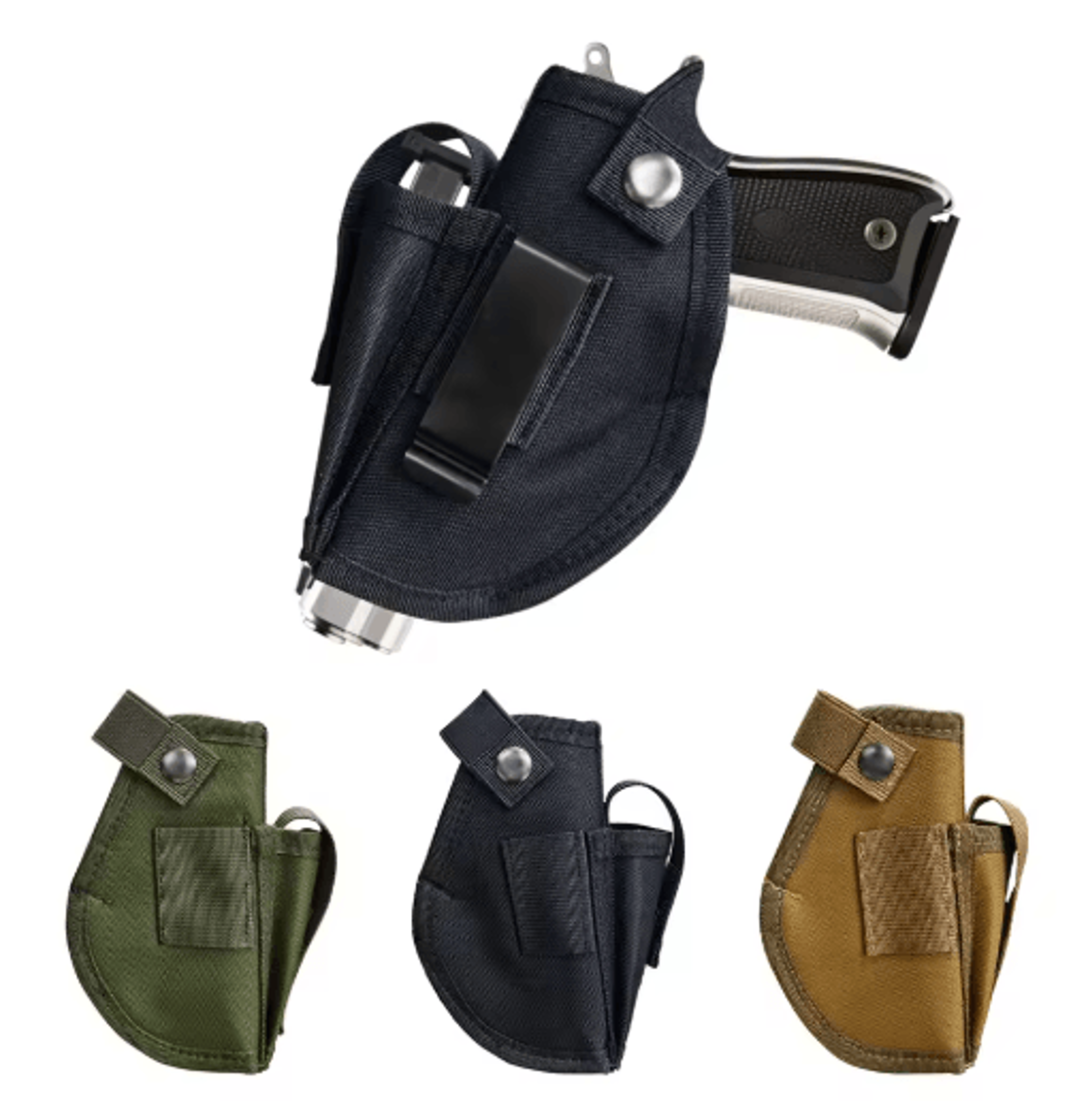 Interchangeable MOLLECompatible Belt Holster With Magazine Pouch 5