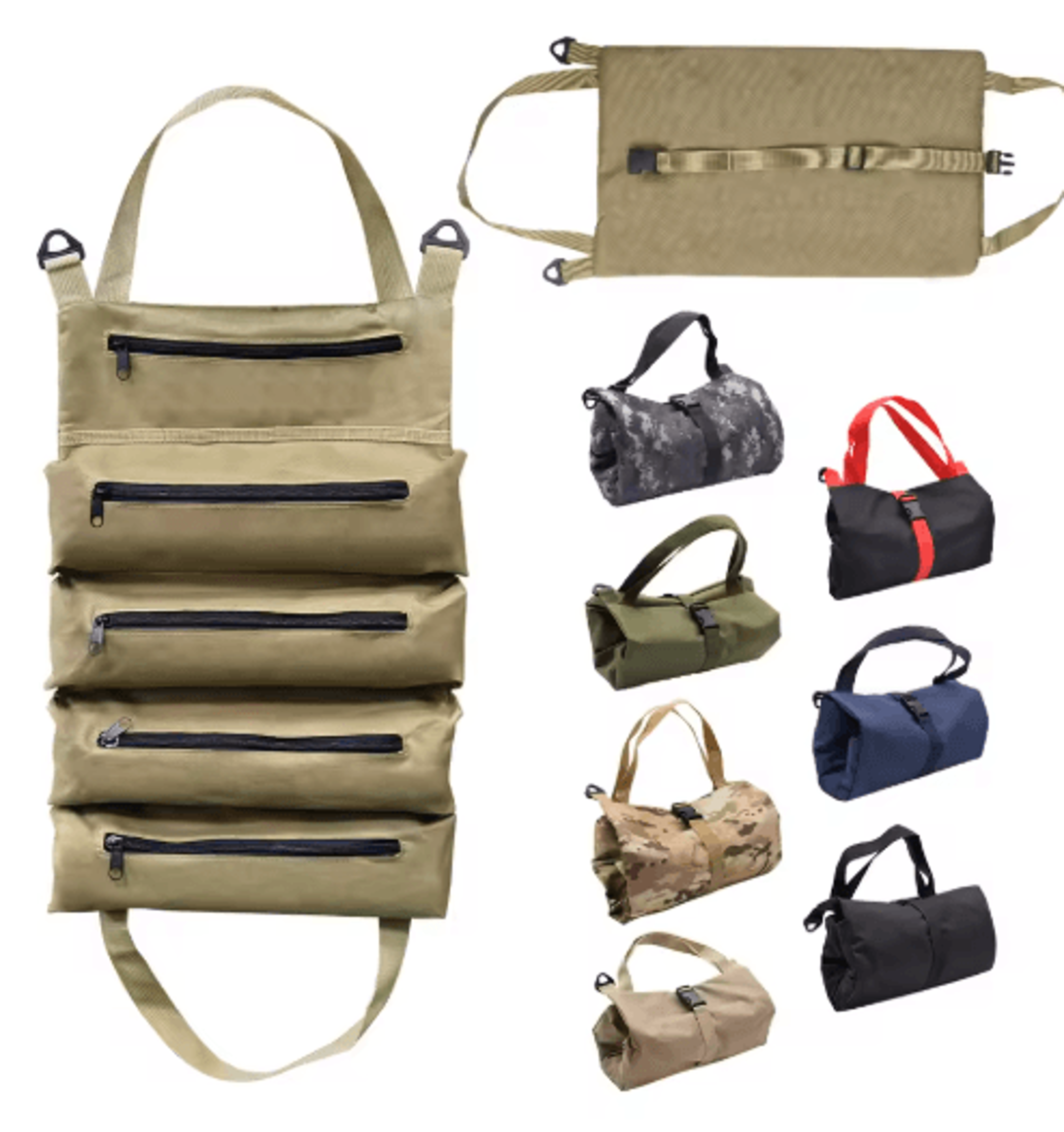 Tool Roll Bag Tool Storage Bag Portable Tool Organizer Maintenance Tool Bag Canvas Tool Roll 8