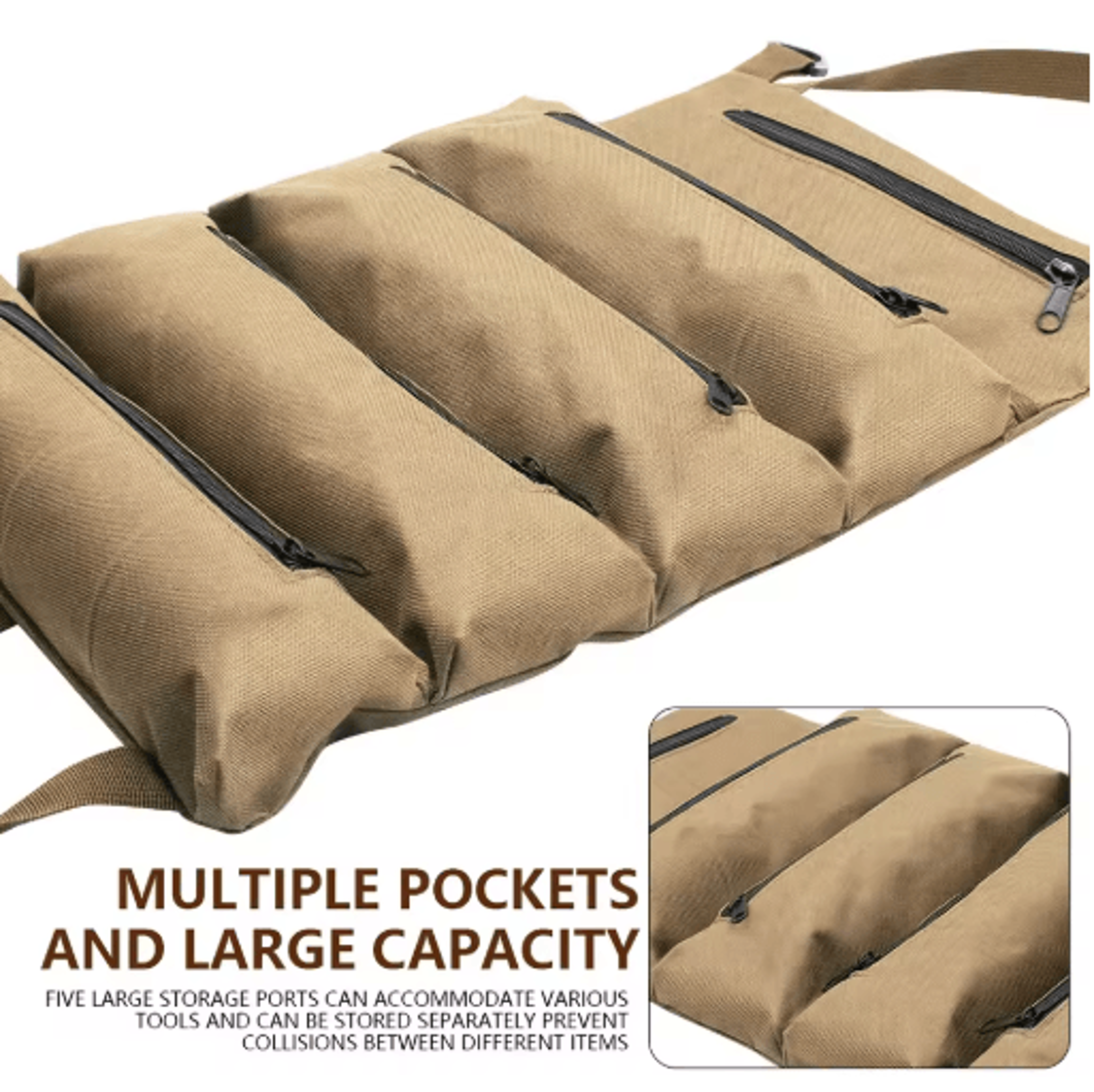Tool Roll Bag Tool Storage Bag Portable Tool Organizer Maintenance Tool Bag Canvas Tool Roll 11