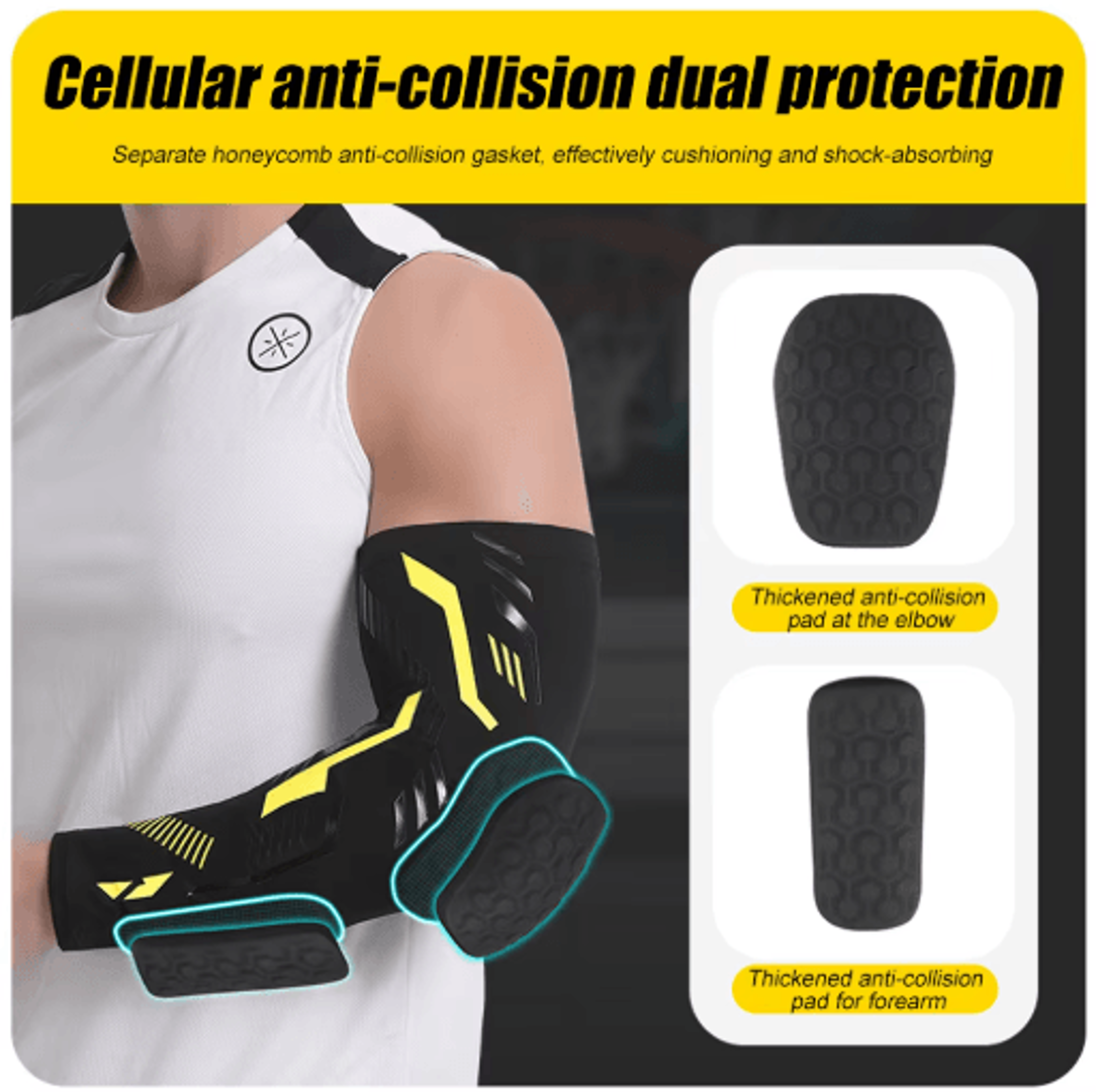 Padded Sports Arm Sleeve With Elbow Protection  Compression Arm Guard For Basketball Football  Trai 11
