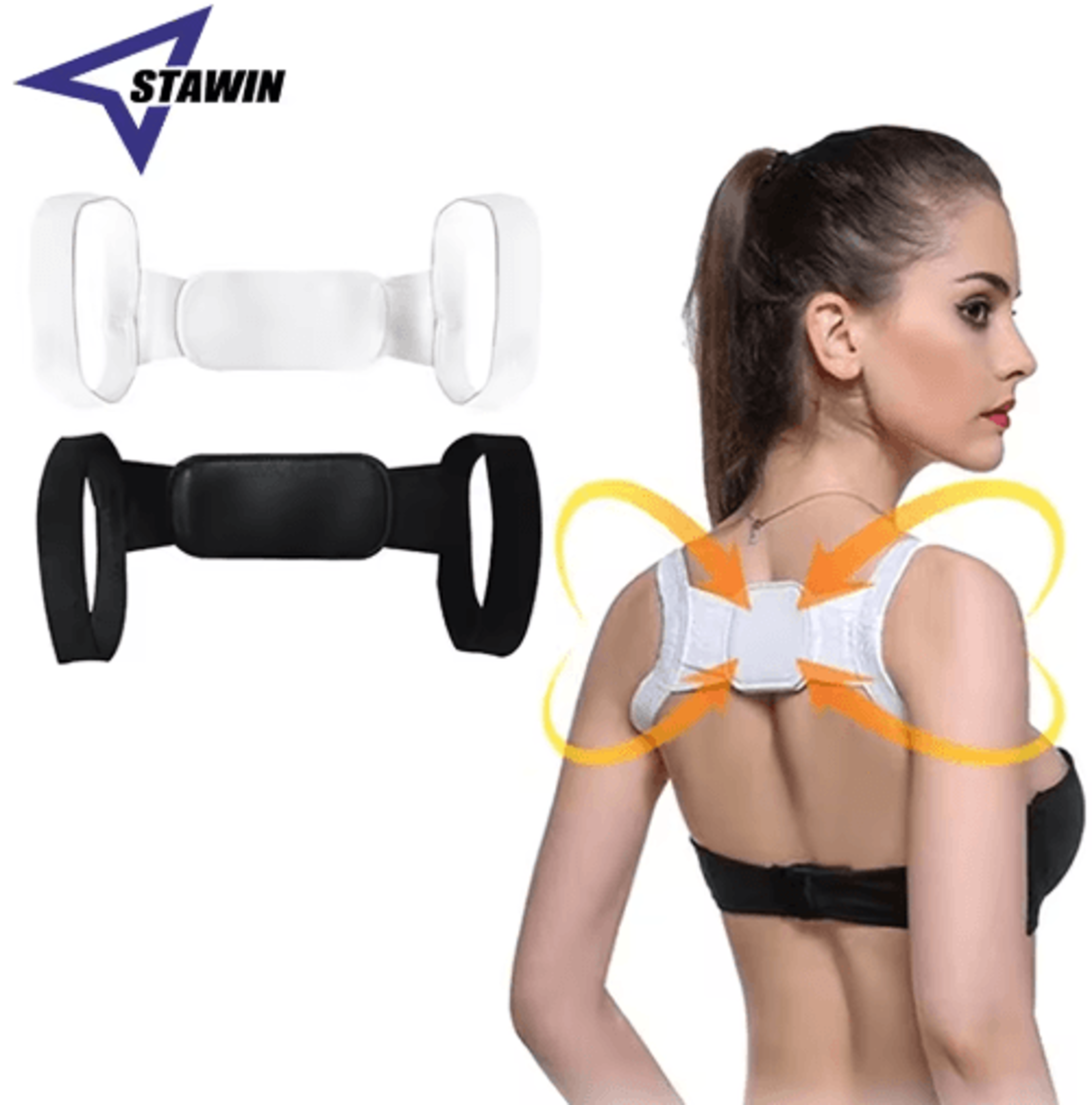 Adjustable Back  Shoulder Posture Support Brace  Spine Alignment Belt For Adults  Children SXXL 0