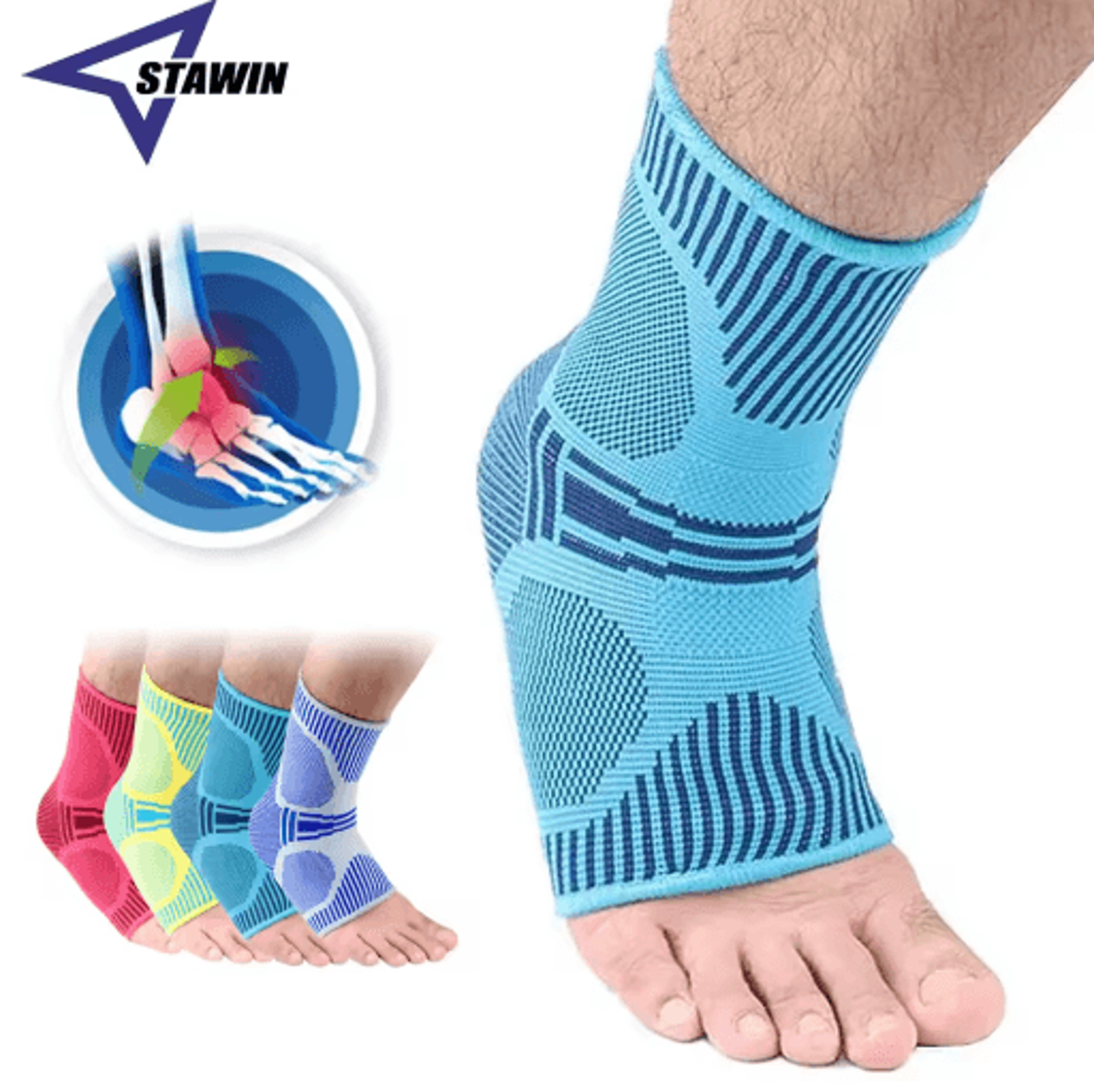 Professional Ankle Support Brace  Breathable Compression Ankle Sleeve For Sports  Fitness 0