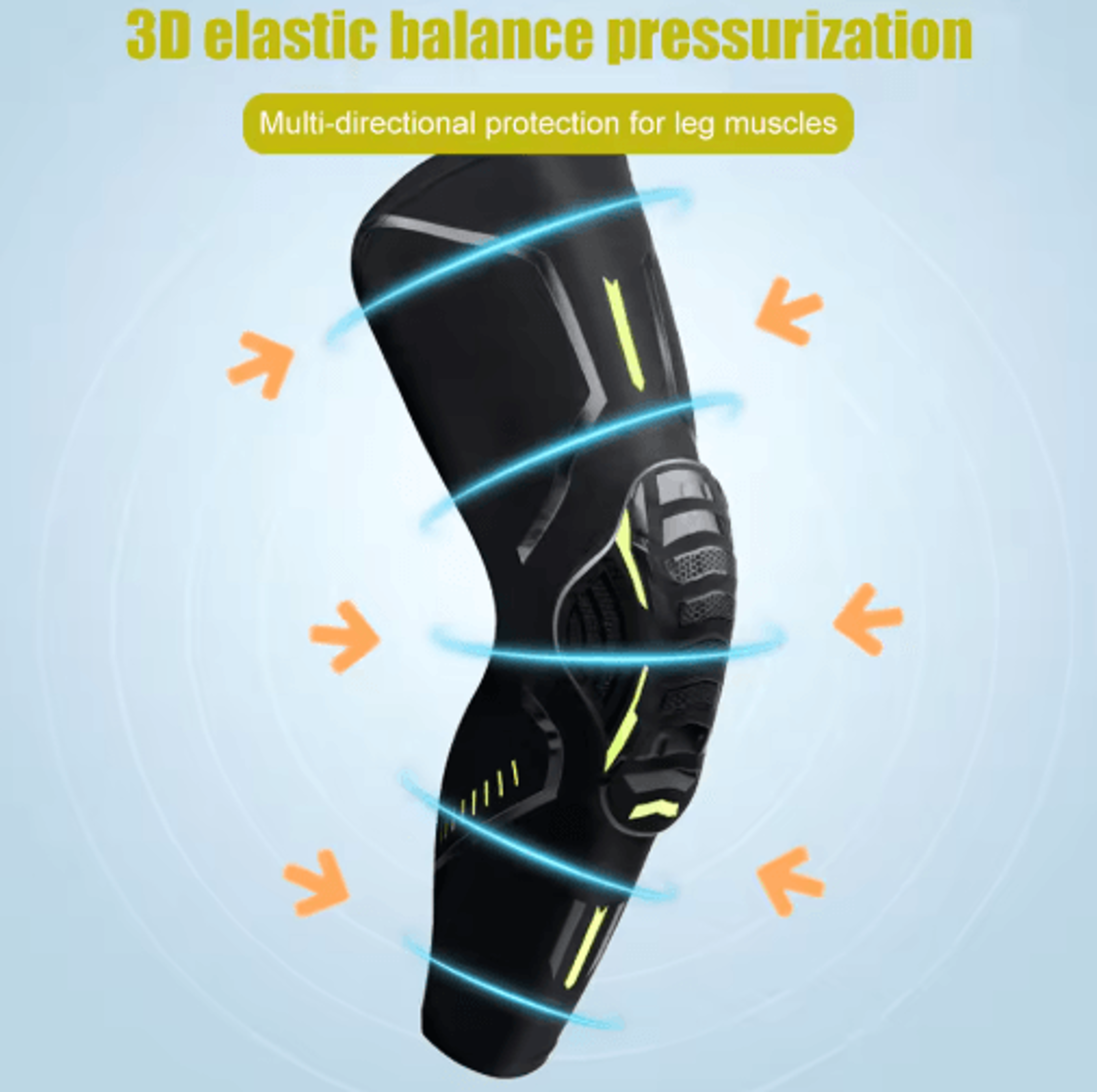 Sports Compression Knee Sleeve  ShockAbsorbing Knee Support For Running Fitness  Everyday Activitie 10