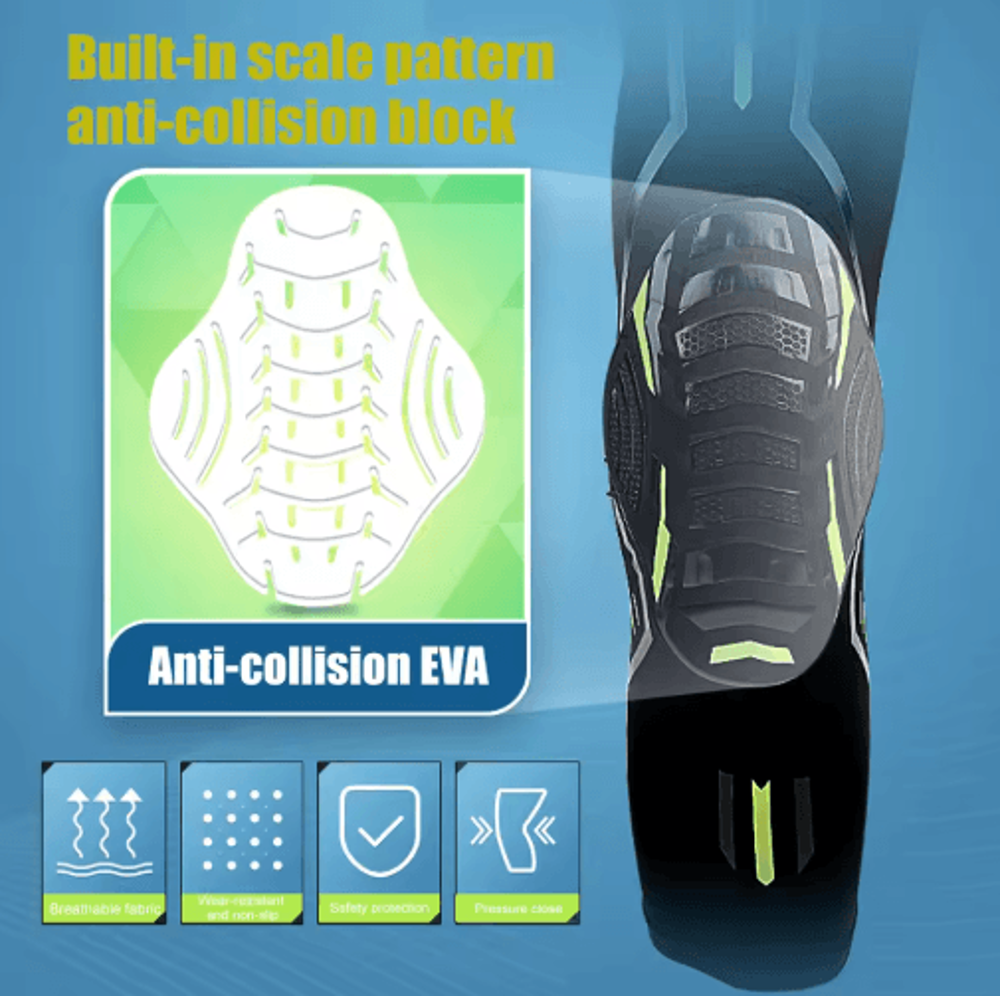 Sports Compression Knee Sleeve  ShockAbsorbing Knee Support For Running Fitness  Everyday Activitie 13
