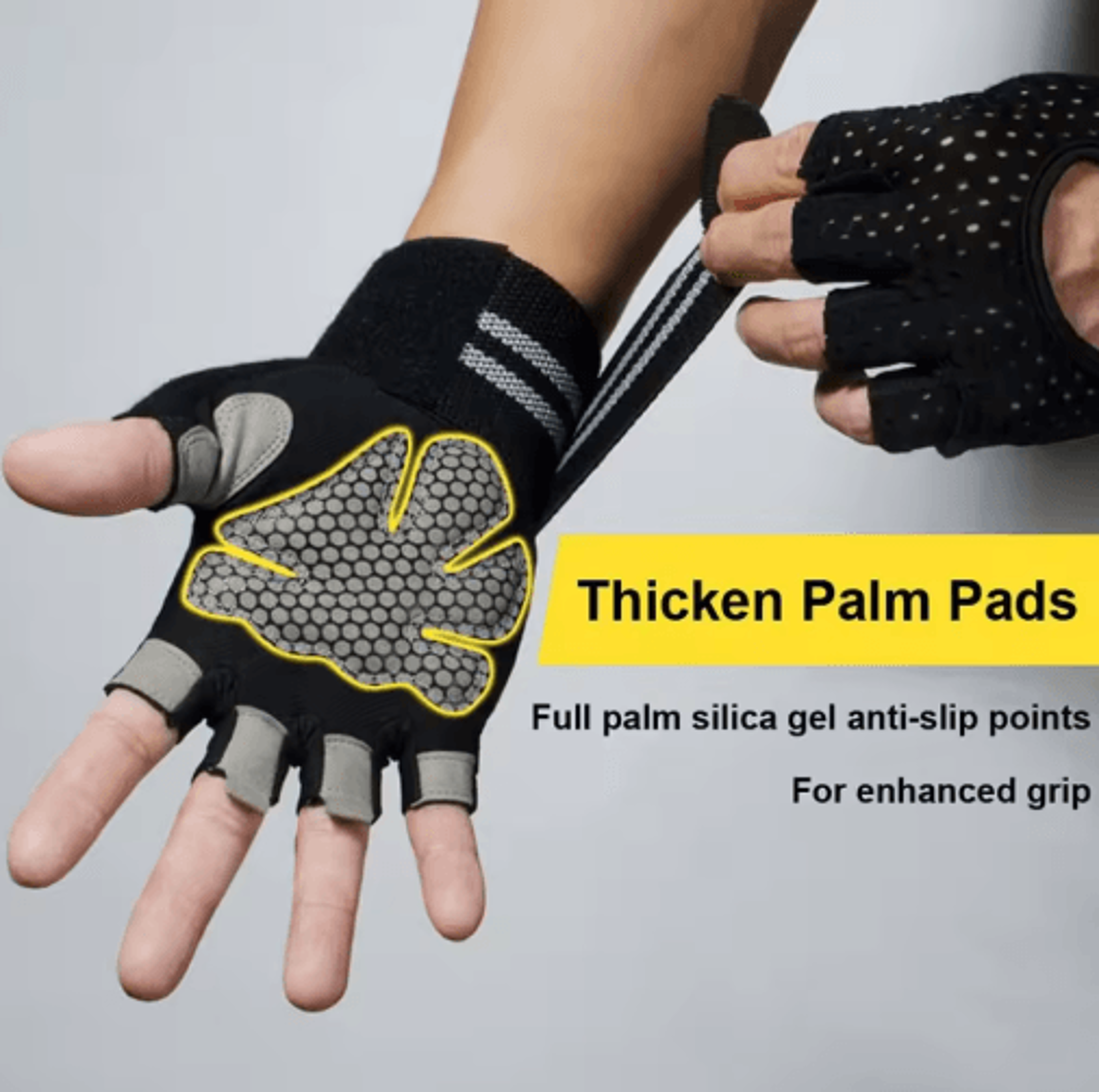 Weightlifting Gloves With Wrist Support  Breathable Workout Gloves For Gym CrossFit  Strength Train 7