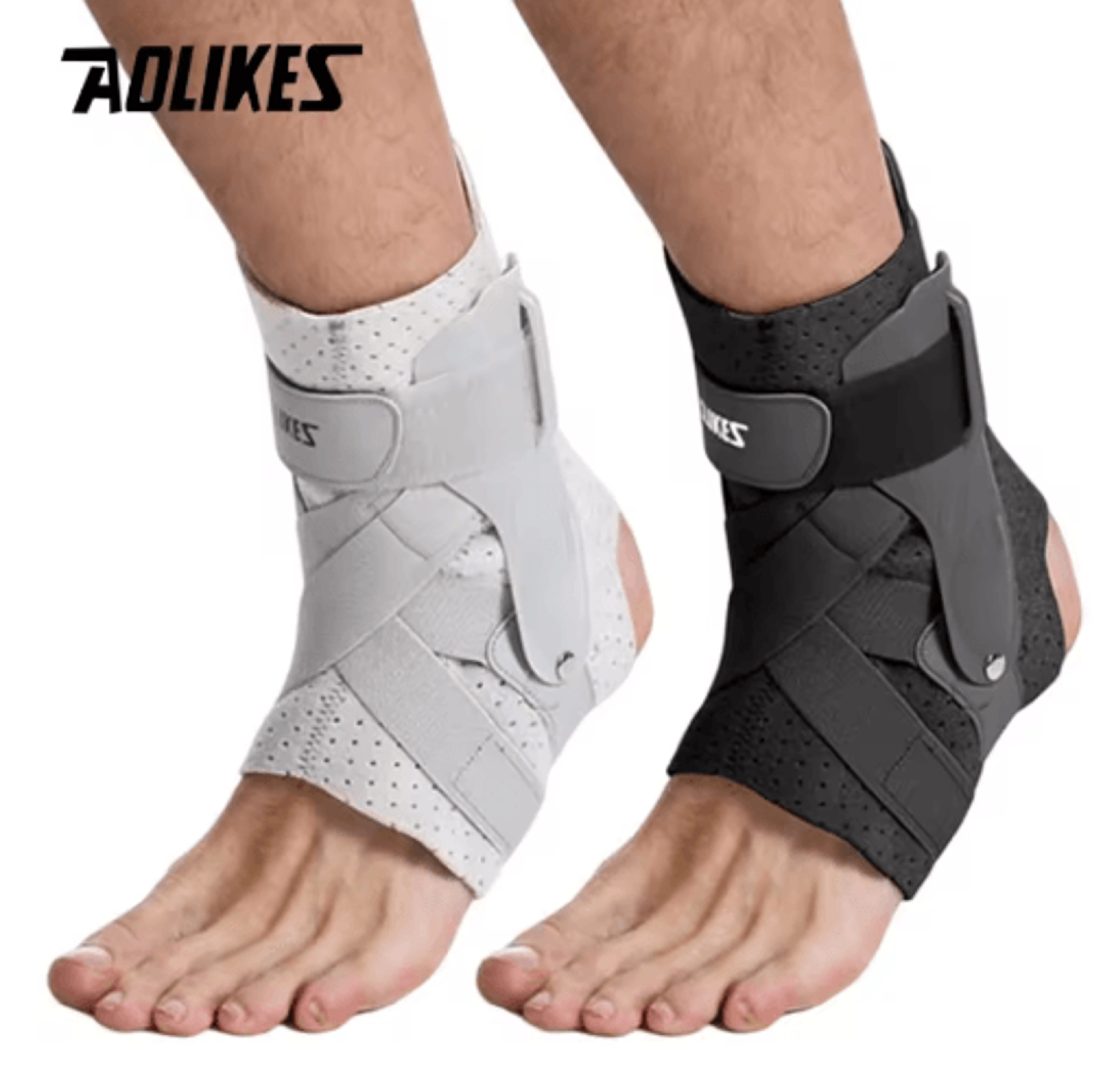 AOLIKES Sports Ankle Compression Sleeve  Breathable Ankle Support For Basketball Running  Everyday  0