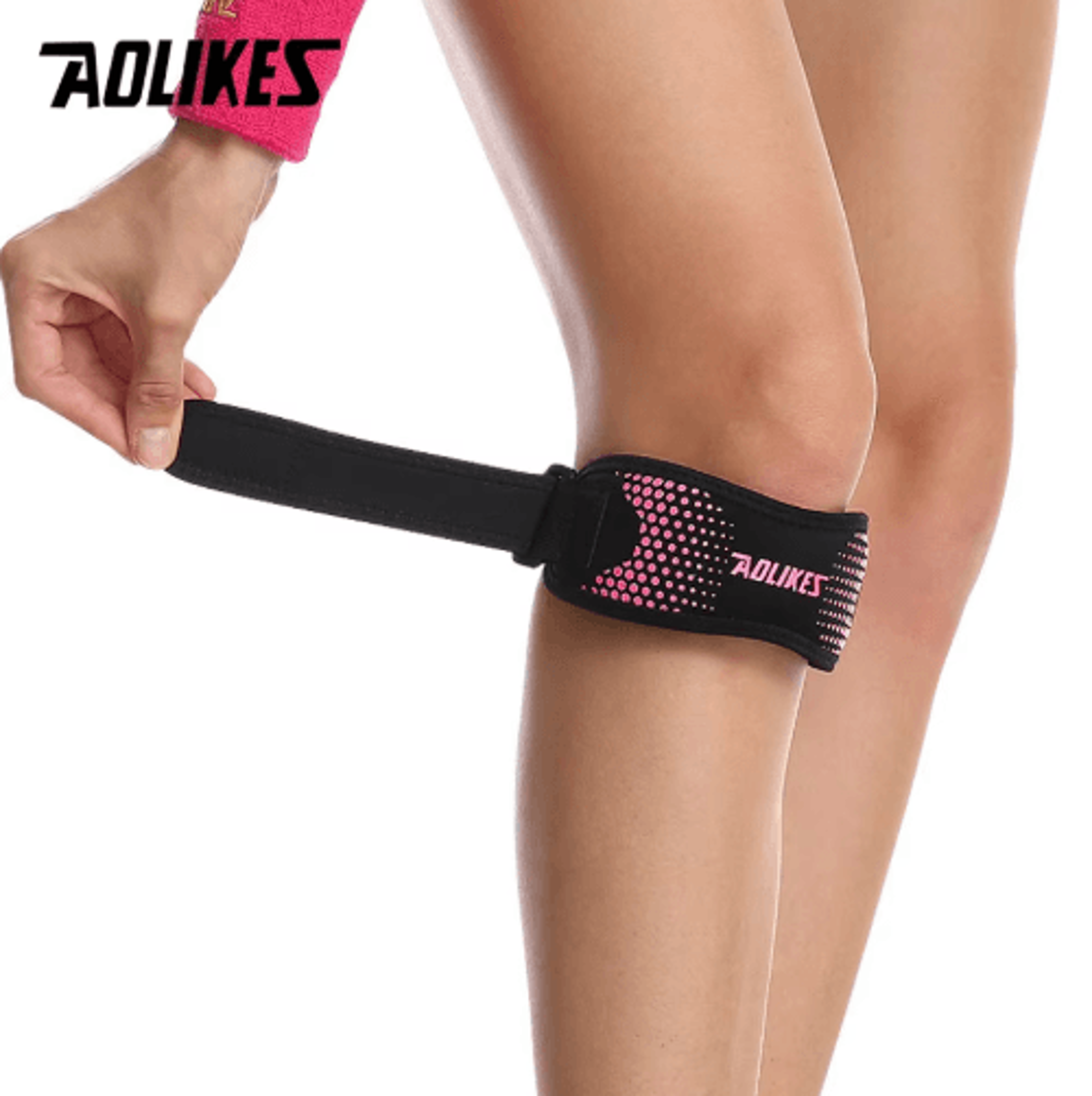 AOLIKES Adjustable Patella Tendon Knee Strap  Lightweight Knee Support For Running Hiking  Sports 12