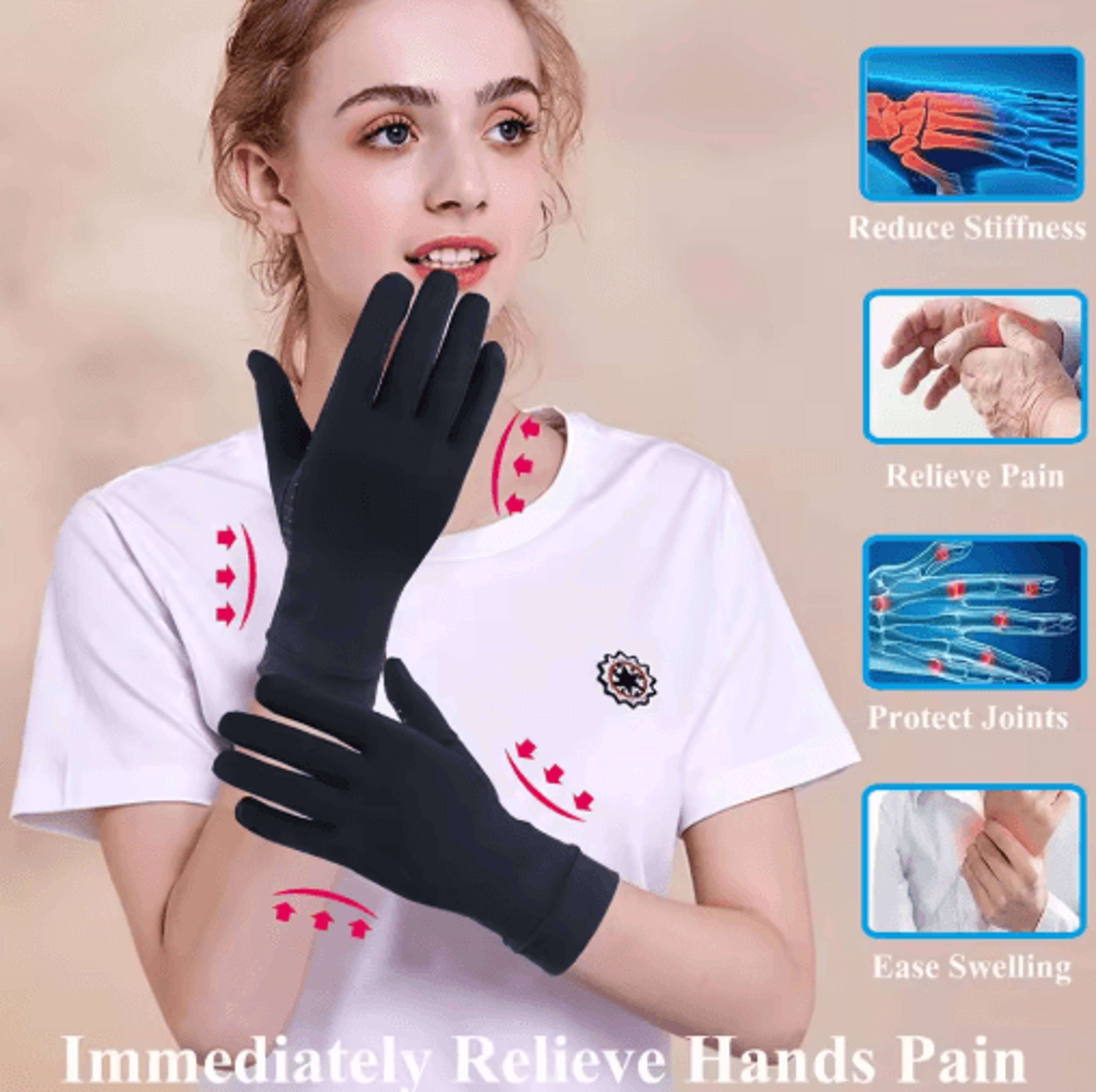 Copper Compression Arthritis Gloves  Breathable FullFinger Support Gloves For Everyday Comfort 9