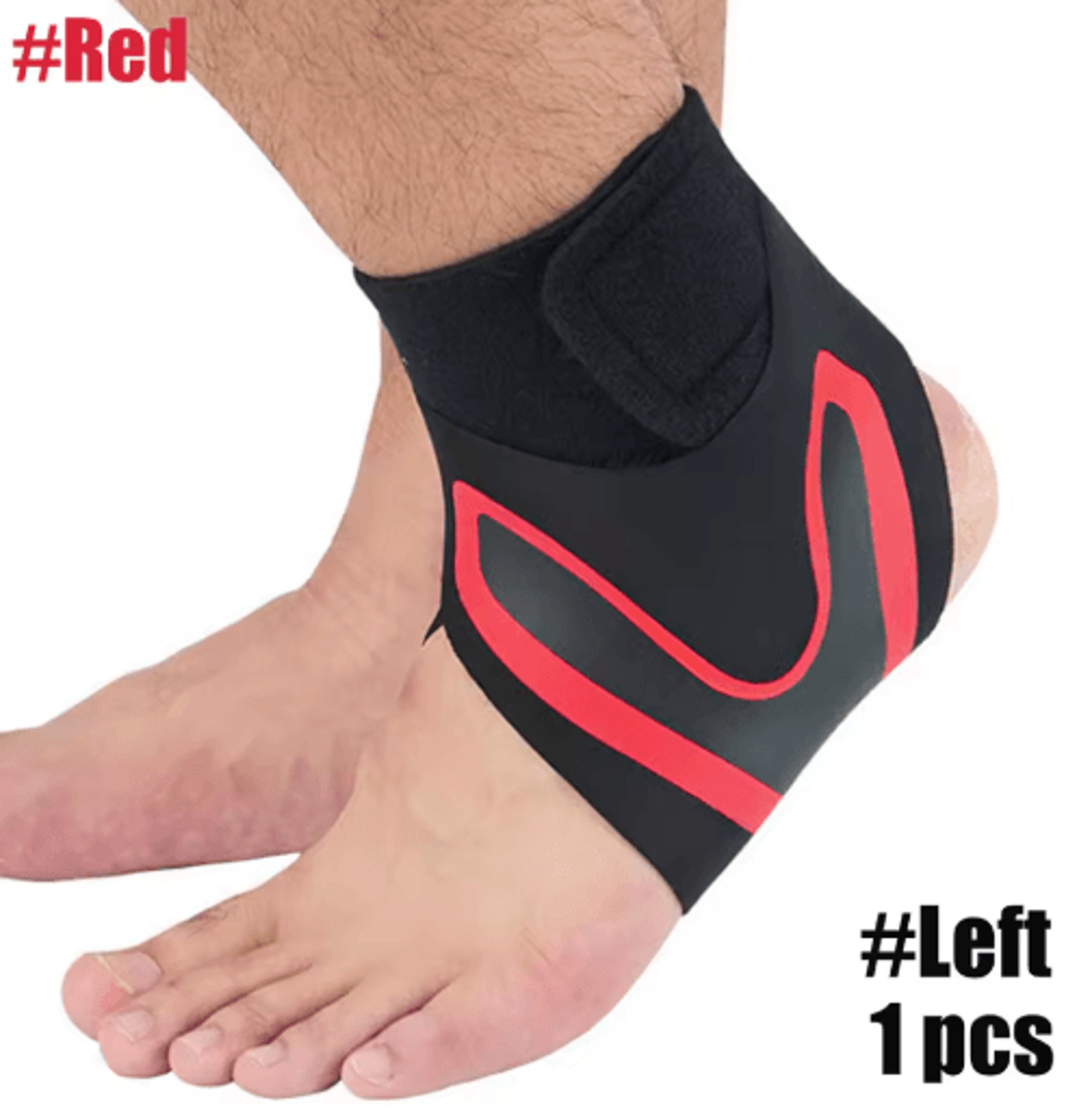 Adjustable Left Or Right Ankle Compression Sleeve  Pressurized Foot And Heel Support Sock 8