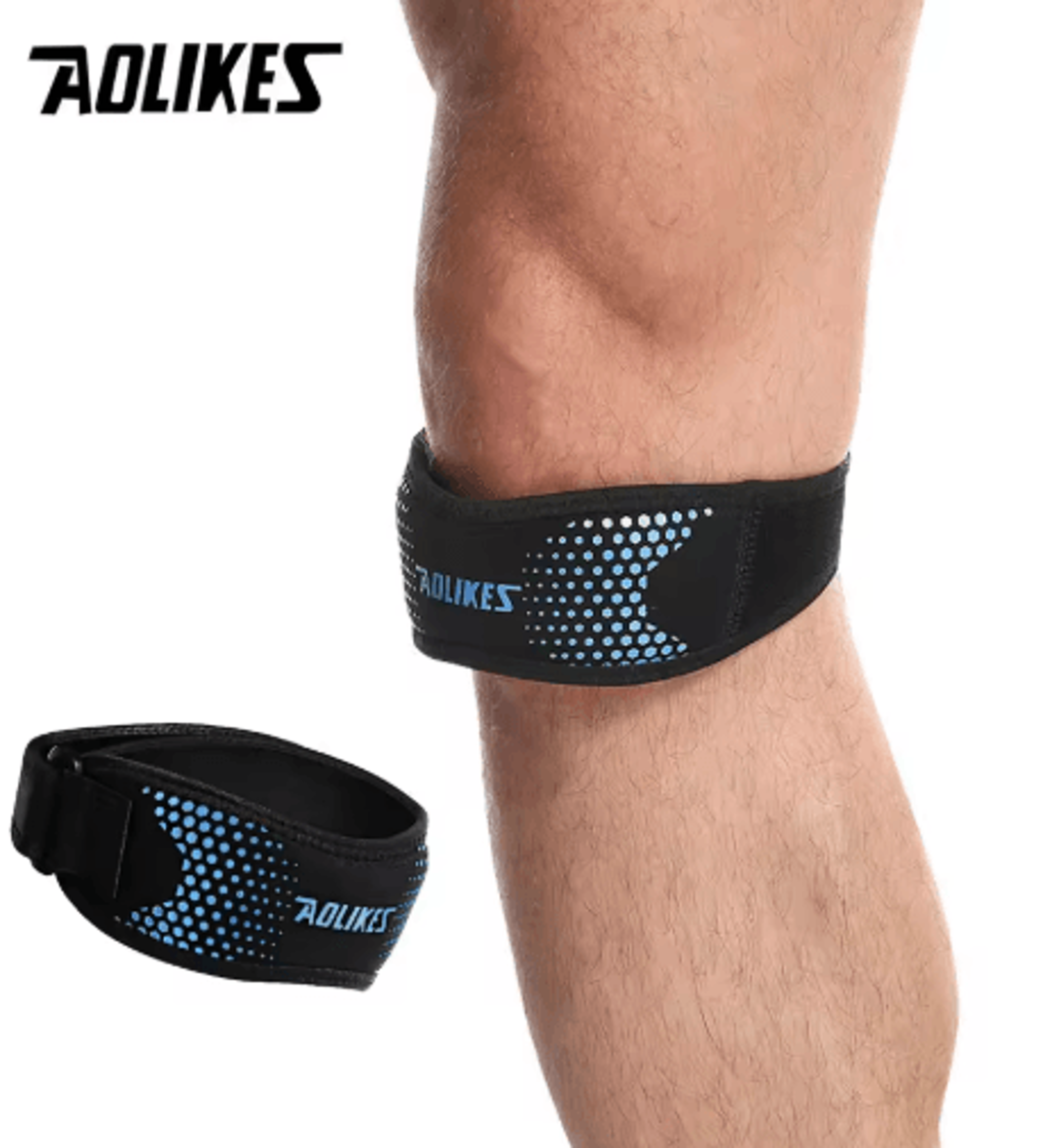 AOLIKES Adjustable Knee Brace  Patella Stabilizer For Knee Support During Running Hiking  Sports 1