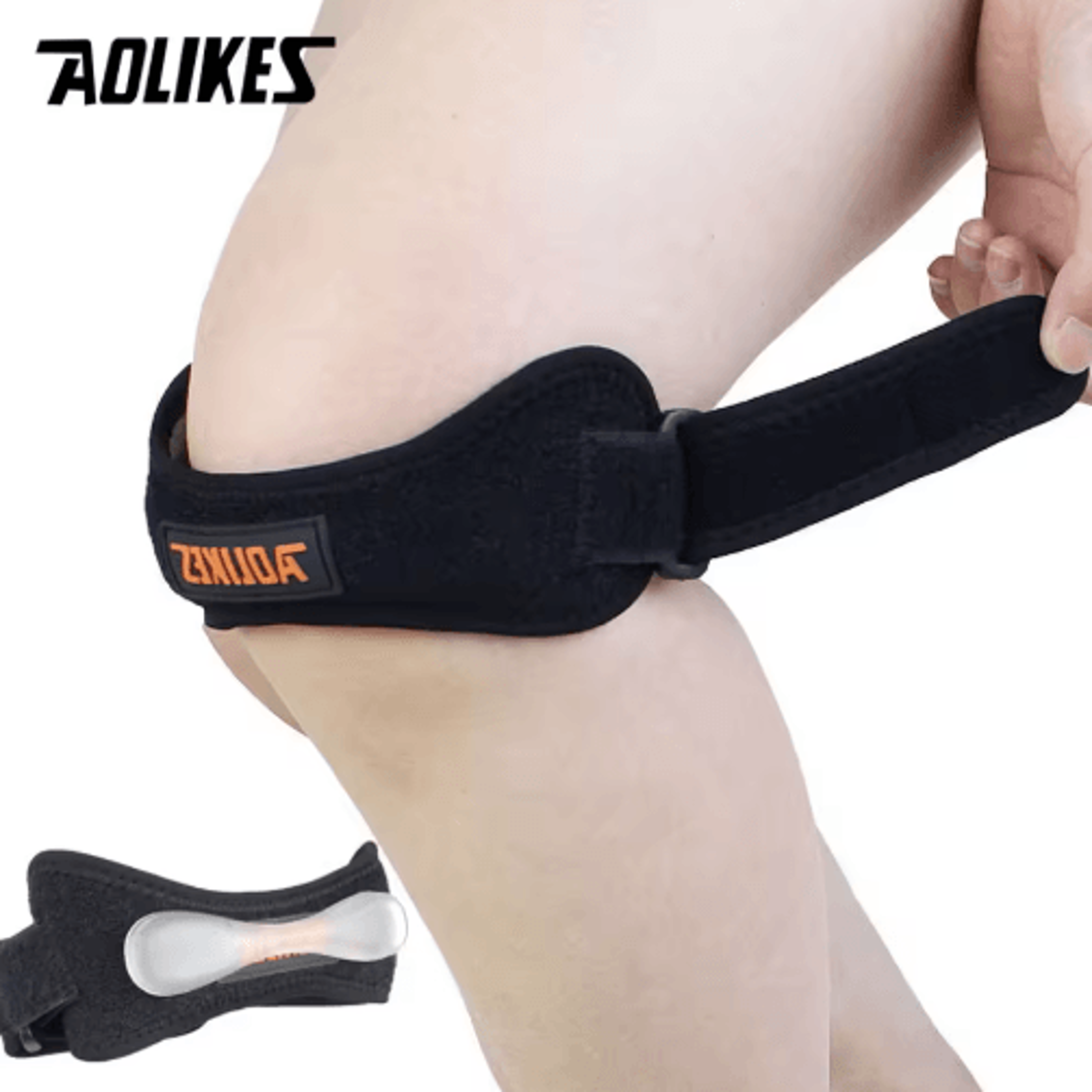 AOLIKES Adjustable Knee Brace  Patella Stabilizer For Knee Support During Running Hiking  Sports 3
