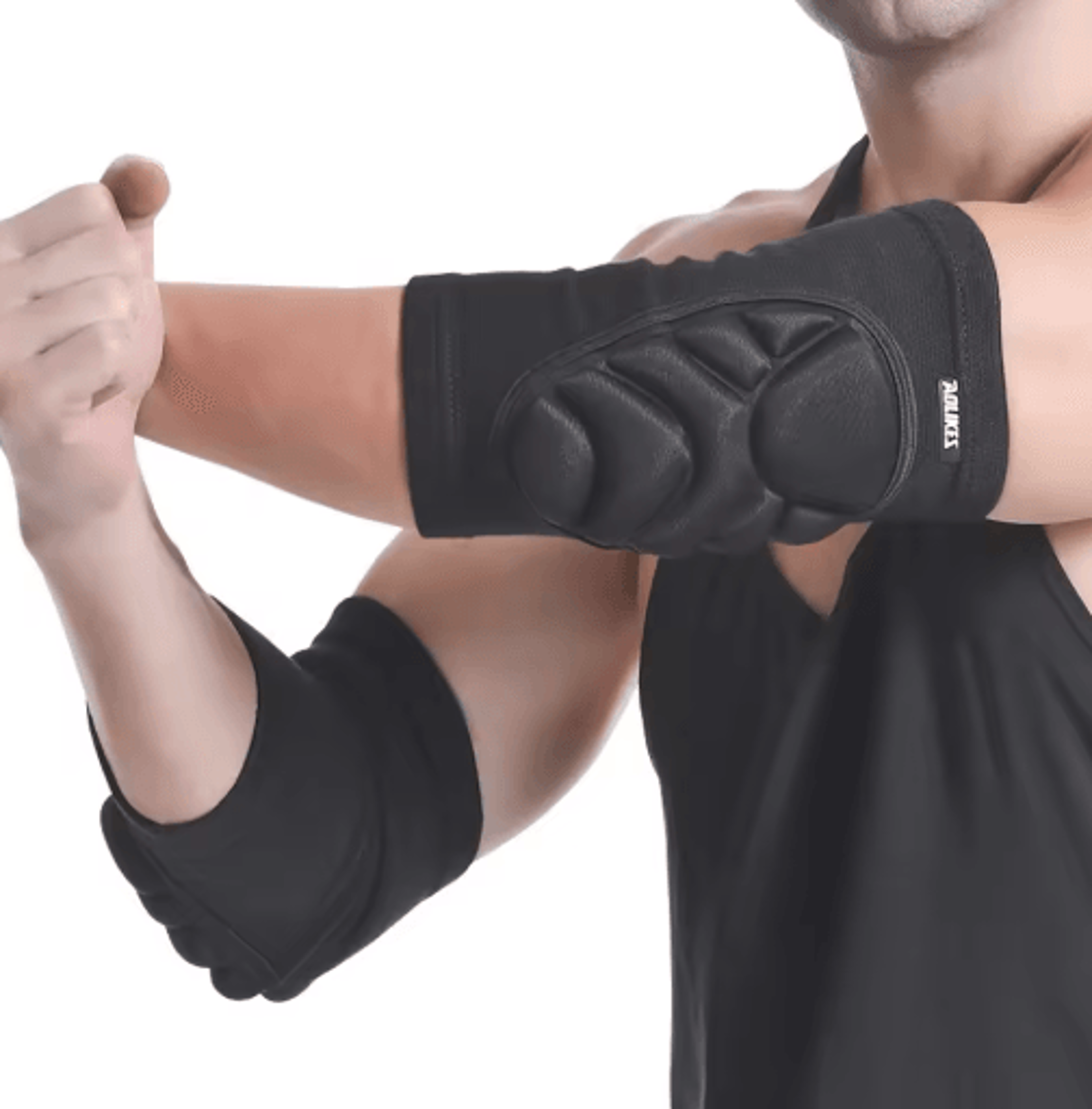 AOLIKES Foam Elbow Pads  1 Pair Protective Elbow Pads For Skating Volleyball Cycling  Street Dance 3