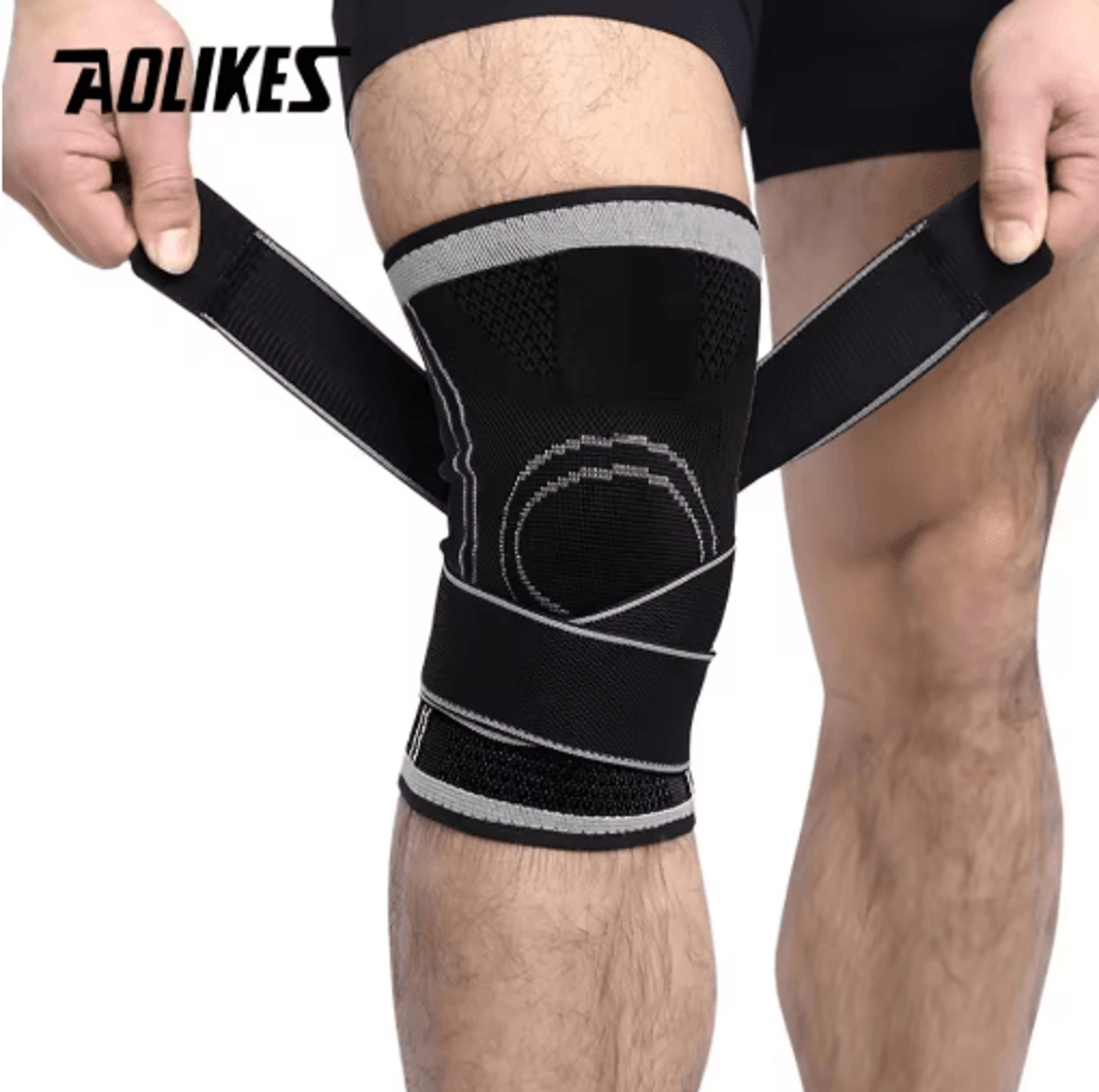 AOLIKES Knee Brace Knee Sleeve  Compression Knee Support For Running Hiking  Everyday Joint Stabili 1