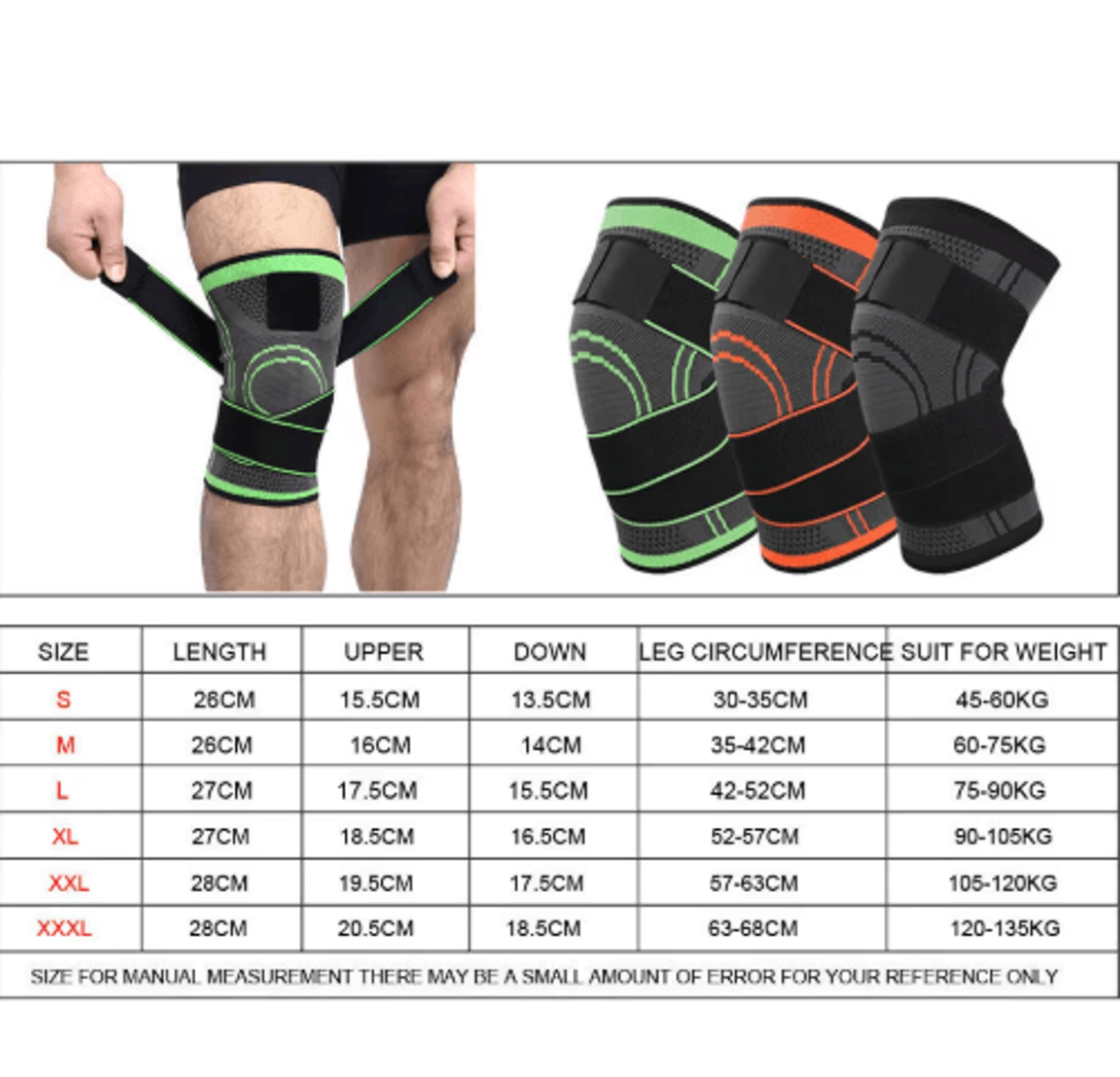 AOLIKES Knee Brace Knee Sleeve  Compression Knee Support For Running Hiking  Everyday Joint Stabili 11