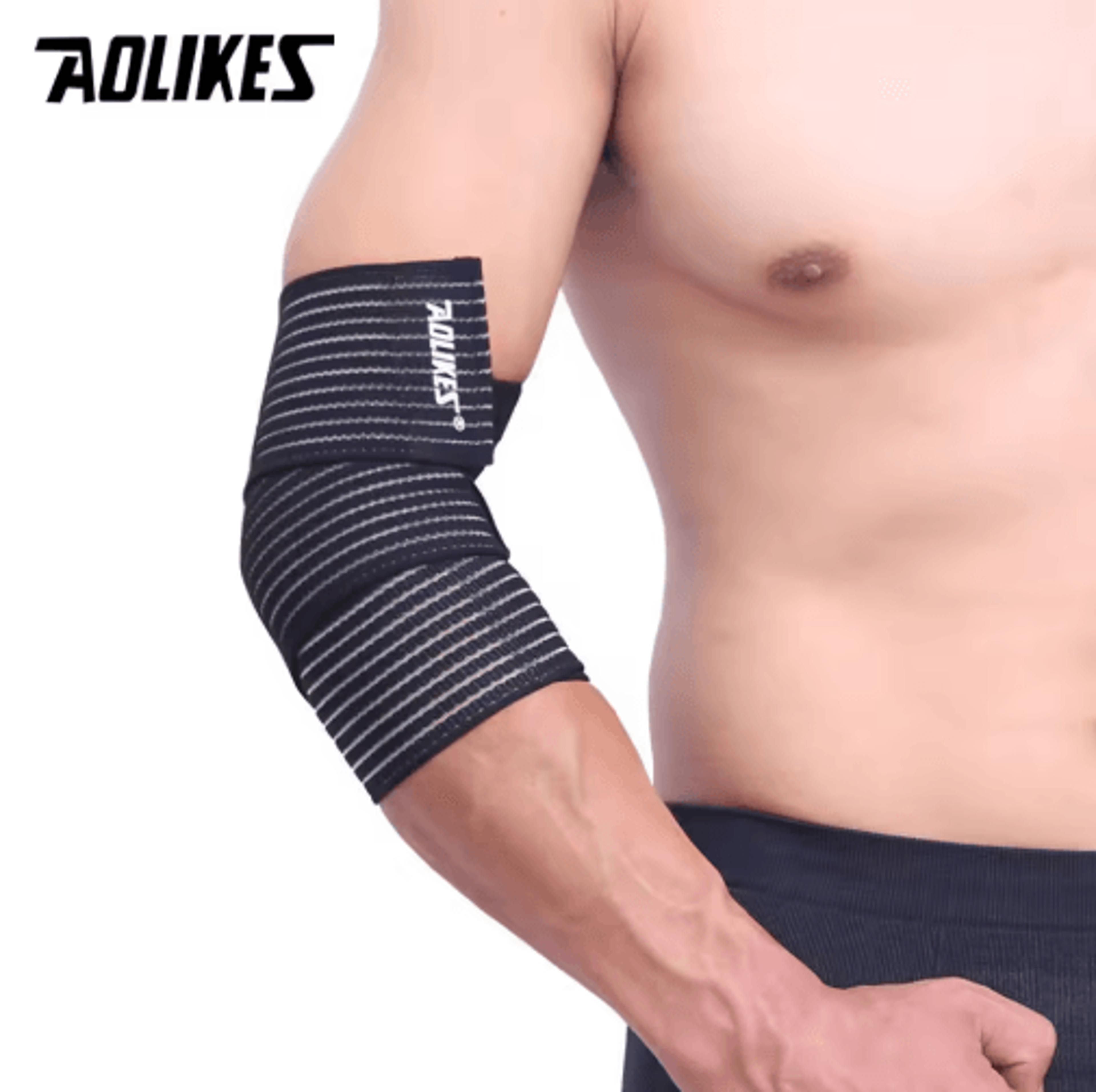 AOLIKES Elastic Compression Bandage  Adjustable Sports Compression Wrap For Knee Elbow Leg  Joint S 10