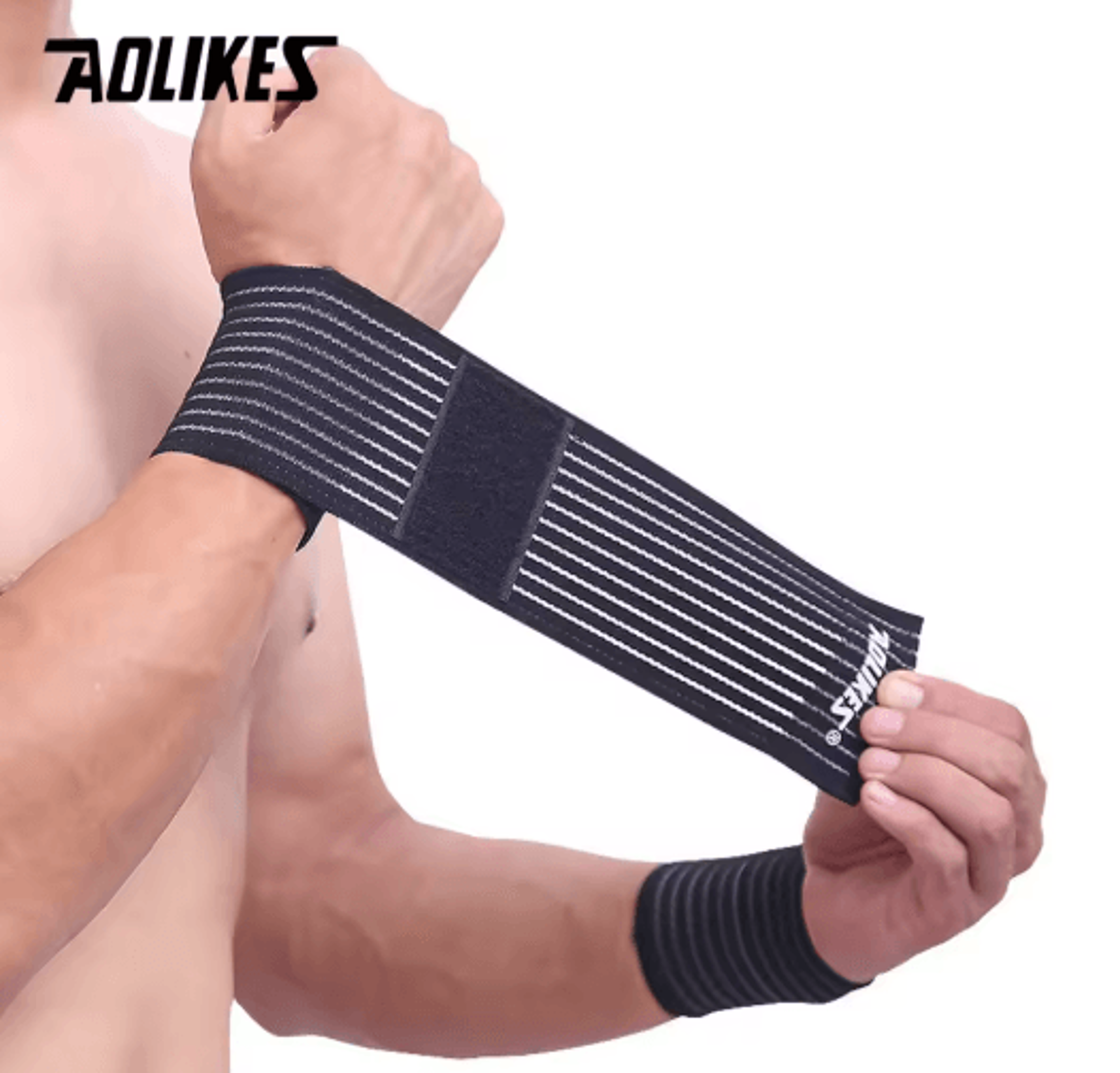 AOLIKES Elastic Compression Bandage  Adjustable Sports Compression Wrap For Knee Elbow Leg  Joint S 11