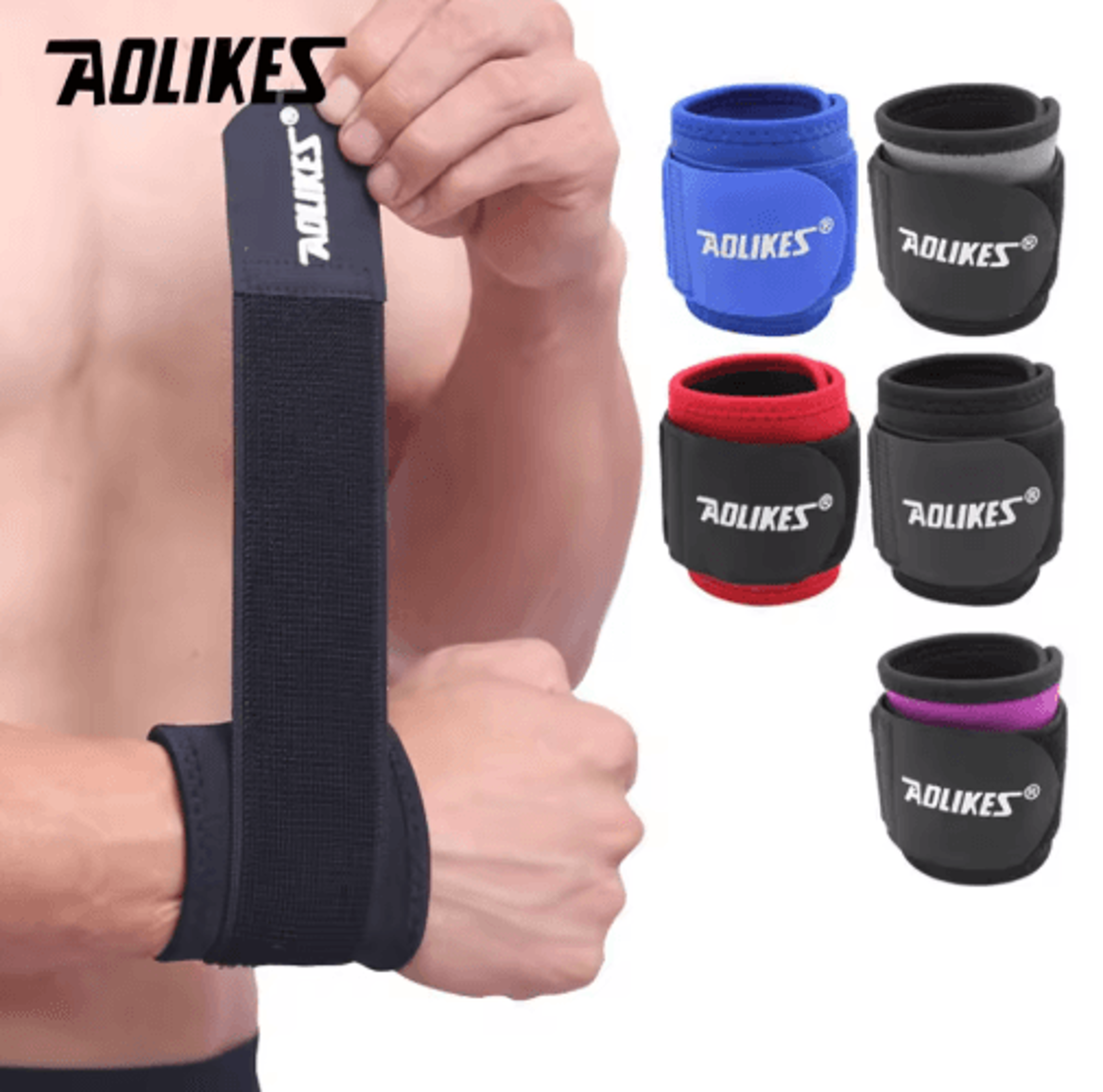 AOLIKES Adjustable Wrist Support Brace  Compression Wrist Wrap For Sports Gym  Everyday Wrist Stabi 0