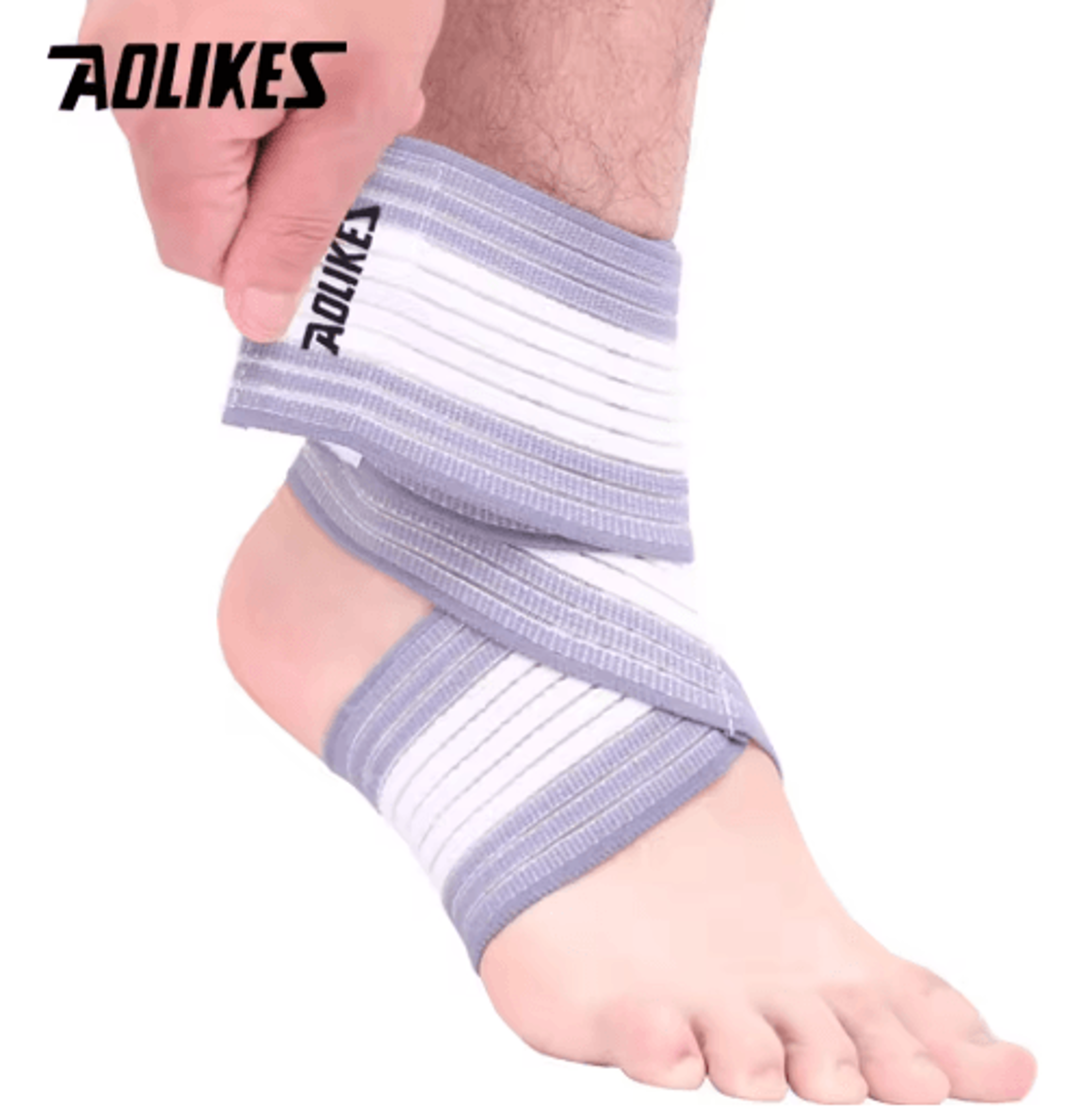 AOLIKES Elastic Ankle Support Wrap  Adjustable Ankle Compression Bandage For Sports Gym  Everyday P 2