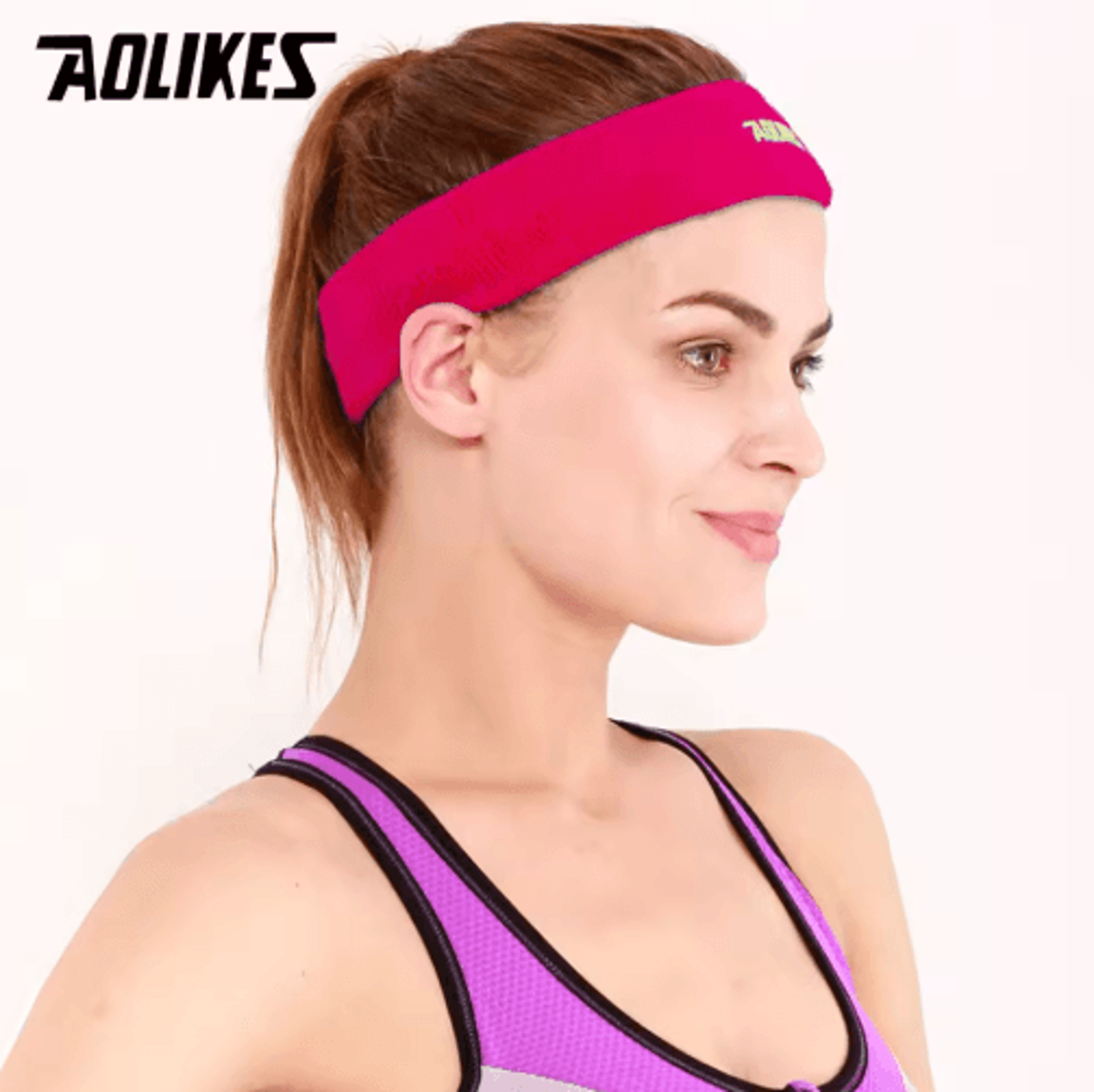 AOLIKES Cotton Sports Sweat Headband  Absorbent Sweatband For Men  Women Yoga Running  Fitness 5