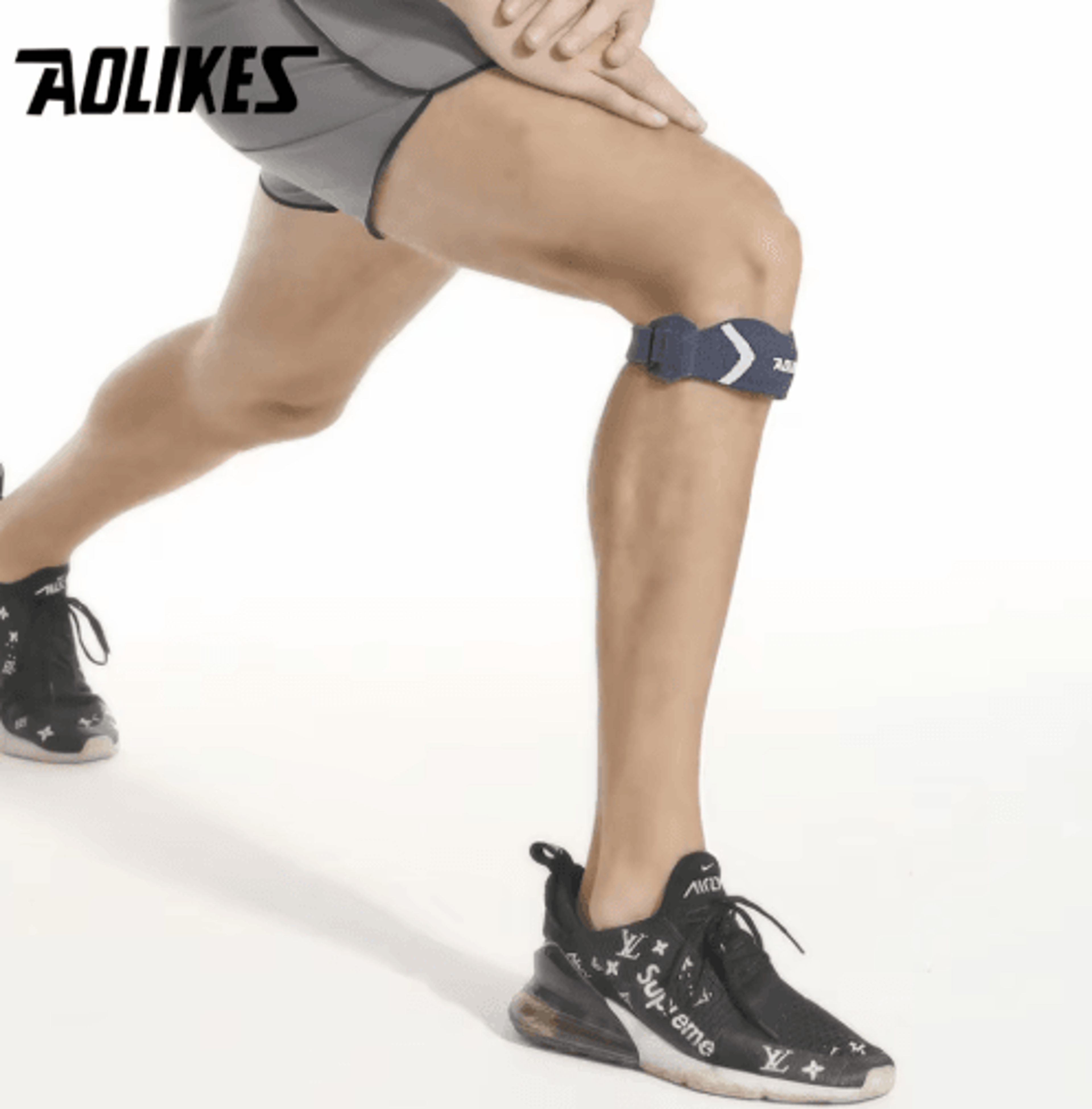 AOLIKES Patella Knee Support Strap  Adjustable Patellar Tendon Stabilizer For Basketball Running  S 21
