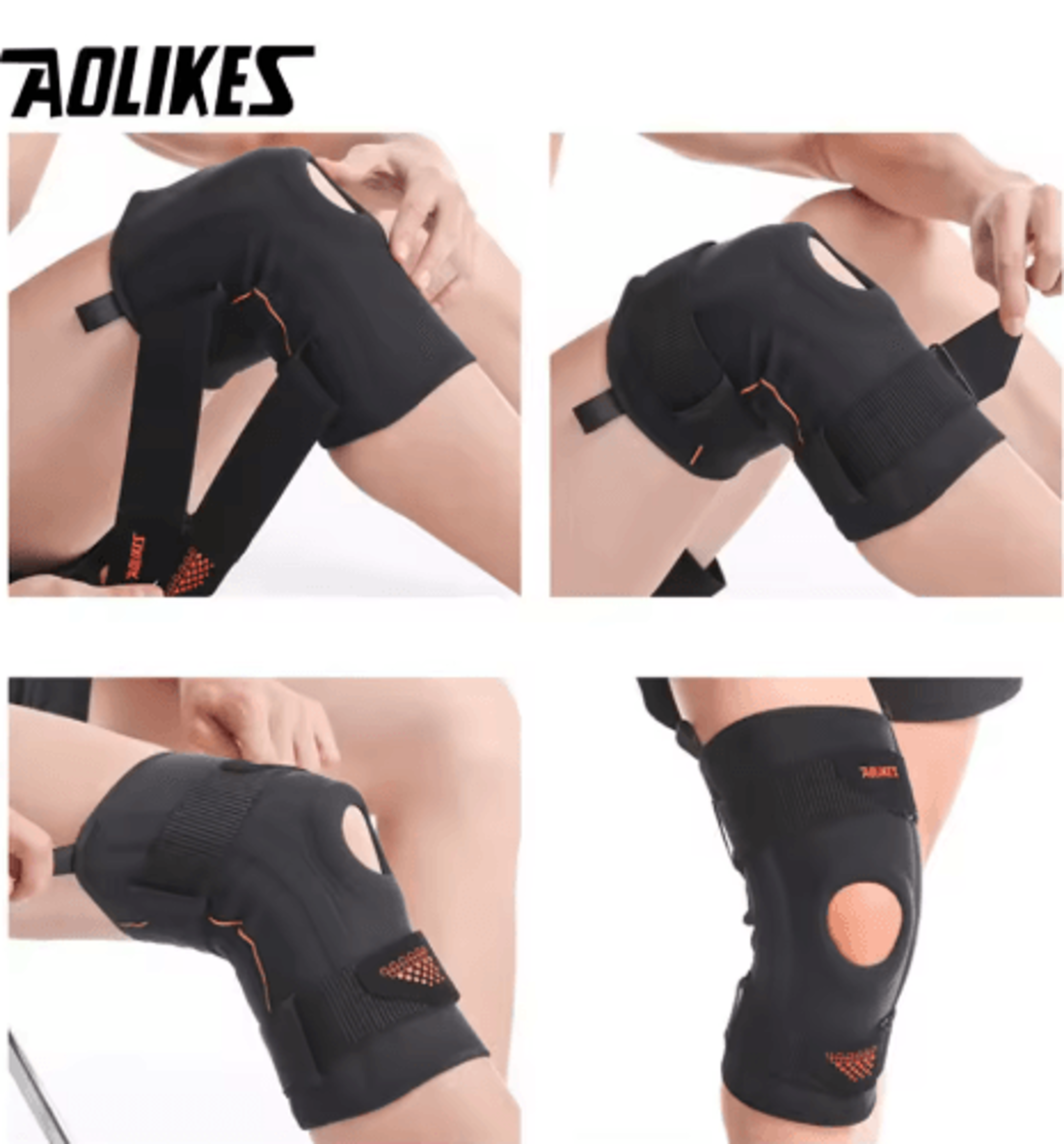 AOLIKES Knee Brace  Knee Support For Stability For Meniscus Support Minor Ligament Sprains  Everyda 2