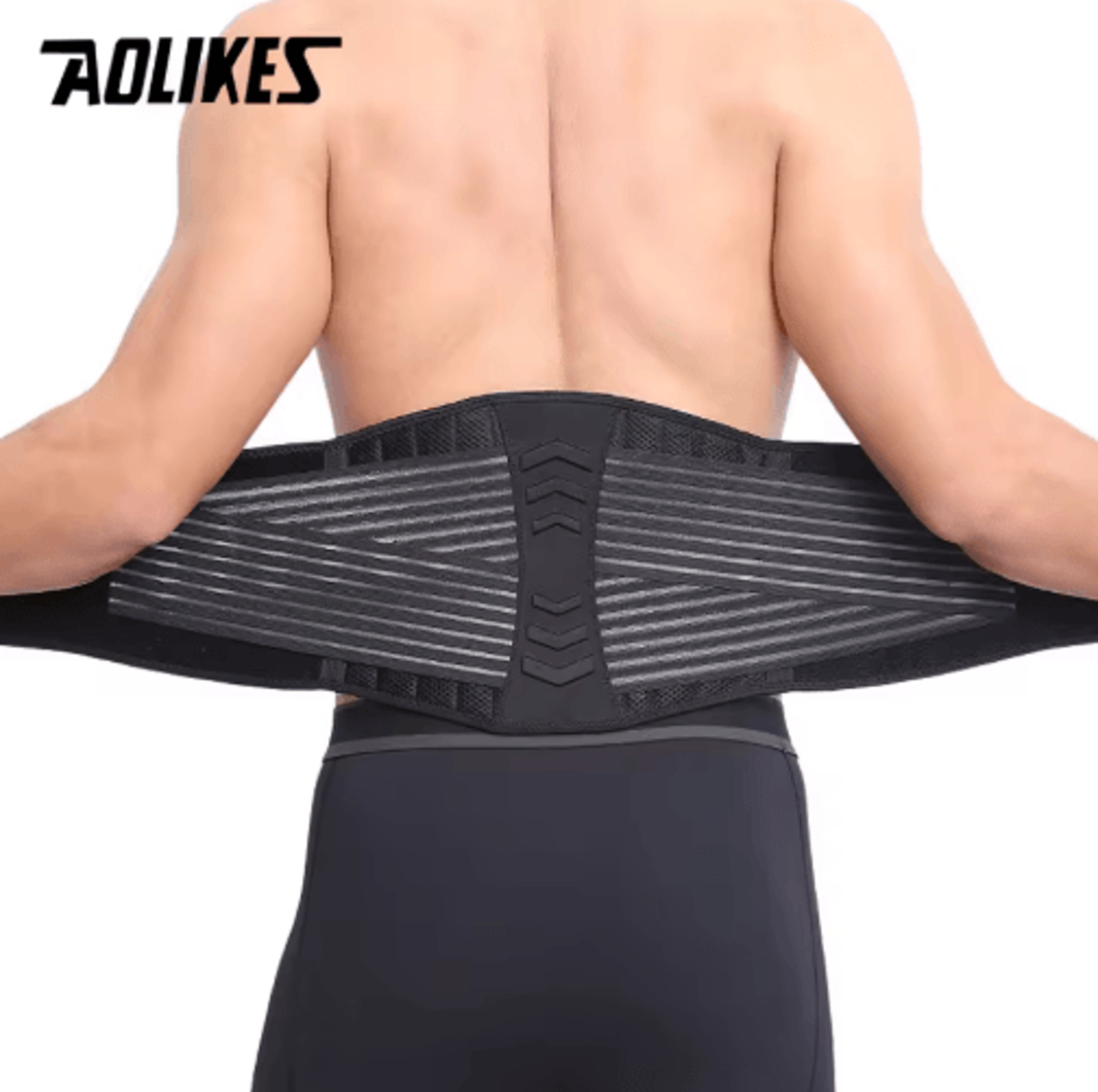 AOLIKES Back Lumbar Support Belt  Adjustable Waist Brace For Lower Back Support Breathable Back Sup 1