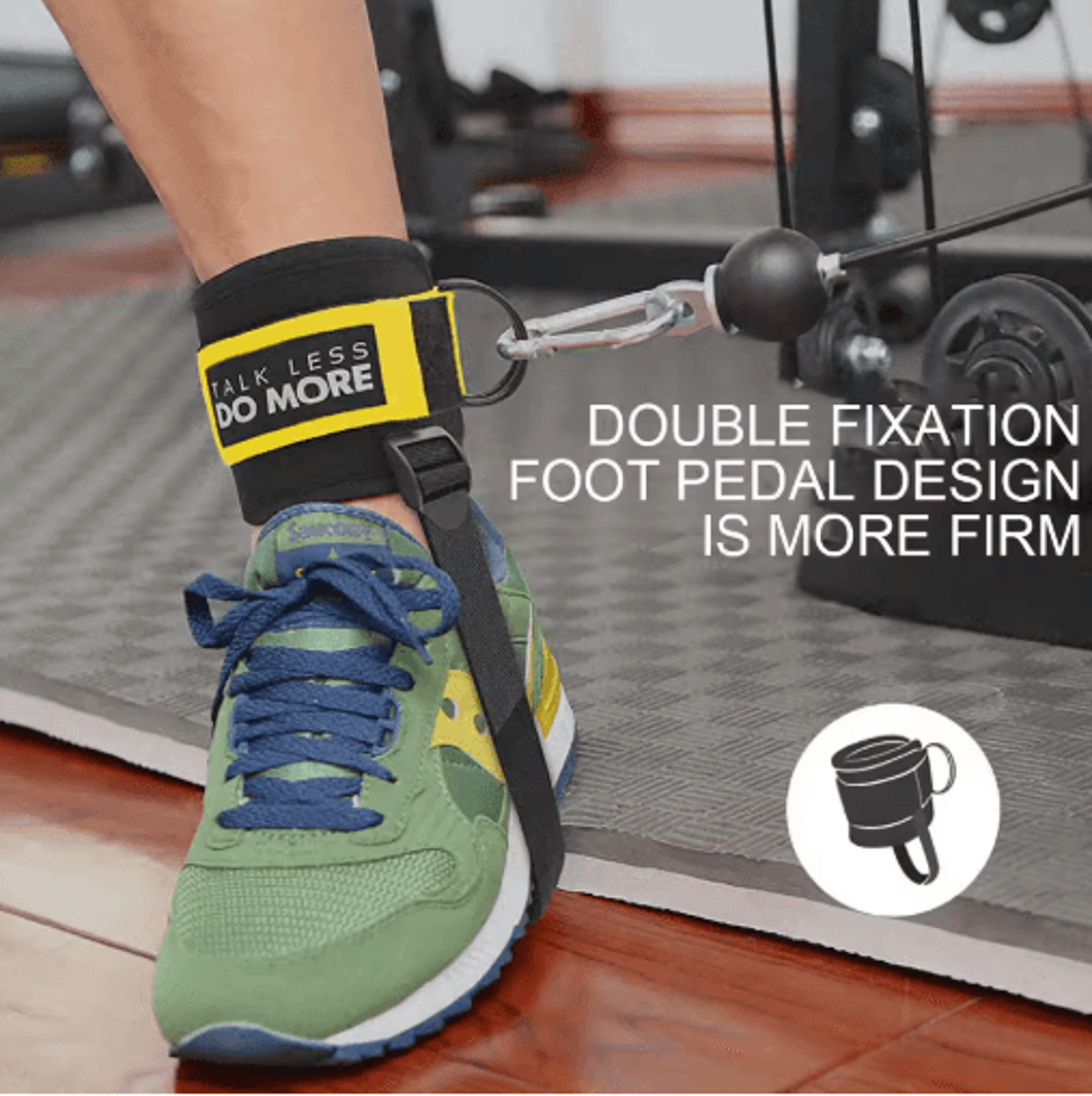 AOLIKES Adjustable Ankle Straps  Cable Machine Ankle Cuffs For Glute Training Weight Lifting  Gym W 4