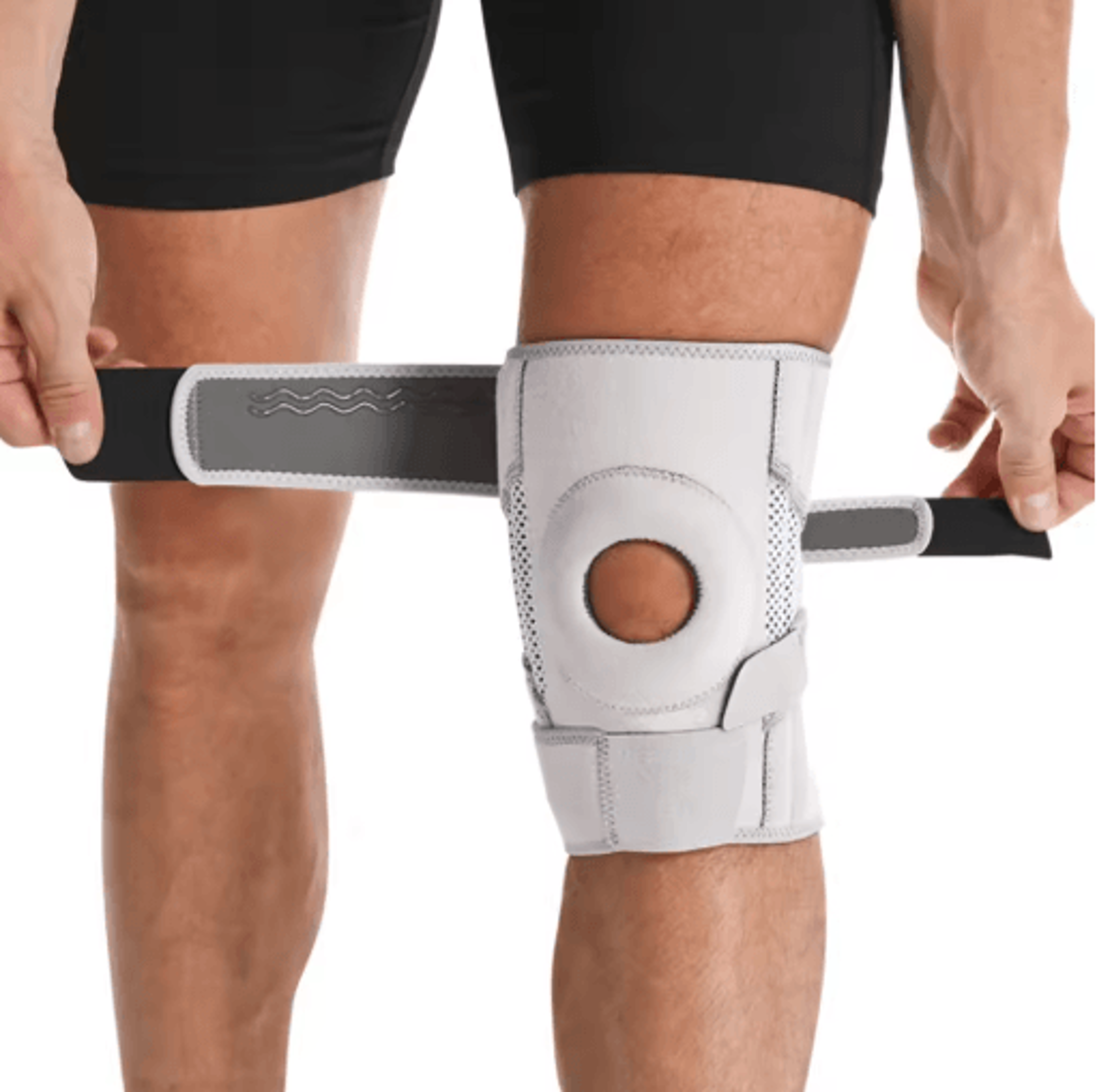 AOLIKES Knee Brace With Side Stabilizers  Patella Knee Support With Gel Pads For Sports Training  D 5