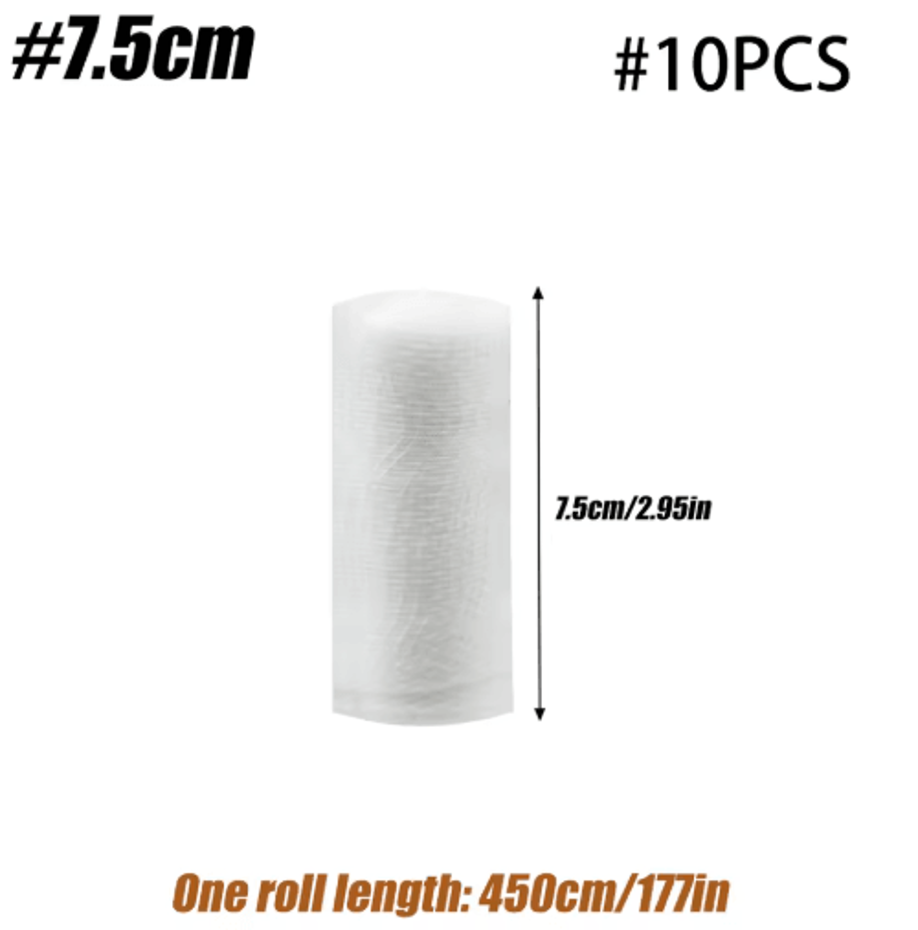 10 Rolls Gauze Bandage Roll With Tape  Breathable First Aid Gauze Wrap For Wound Care  Medical Supp 3